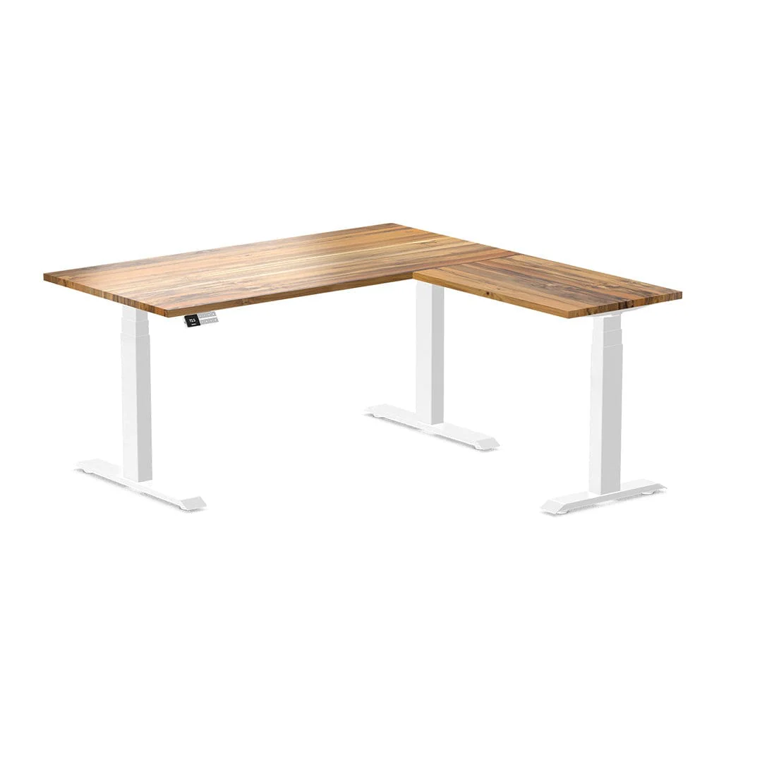 Desky Hardwood L-Shape Sit Stand Desk - Image 25