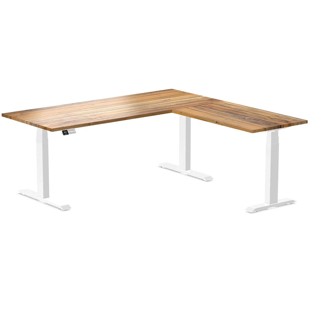Desky Hardwood L-Shape Sit Stand Desk - Image 26