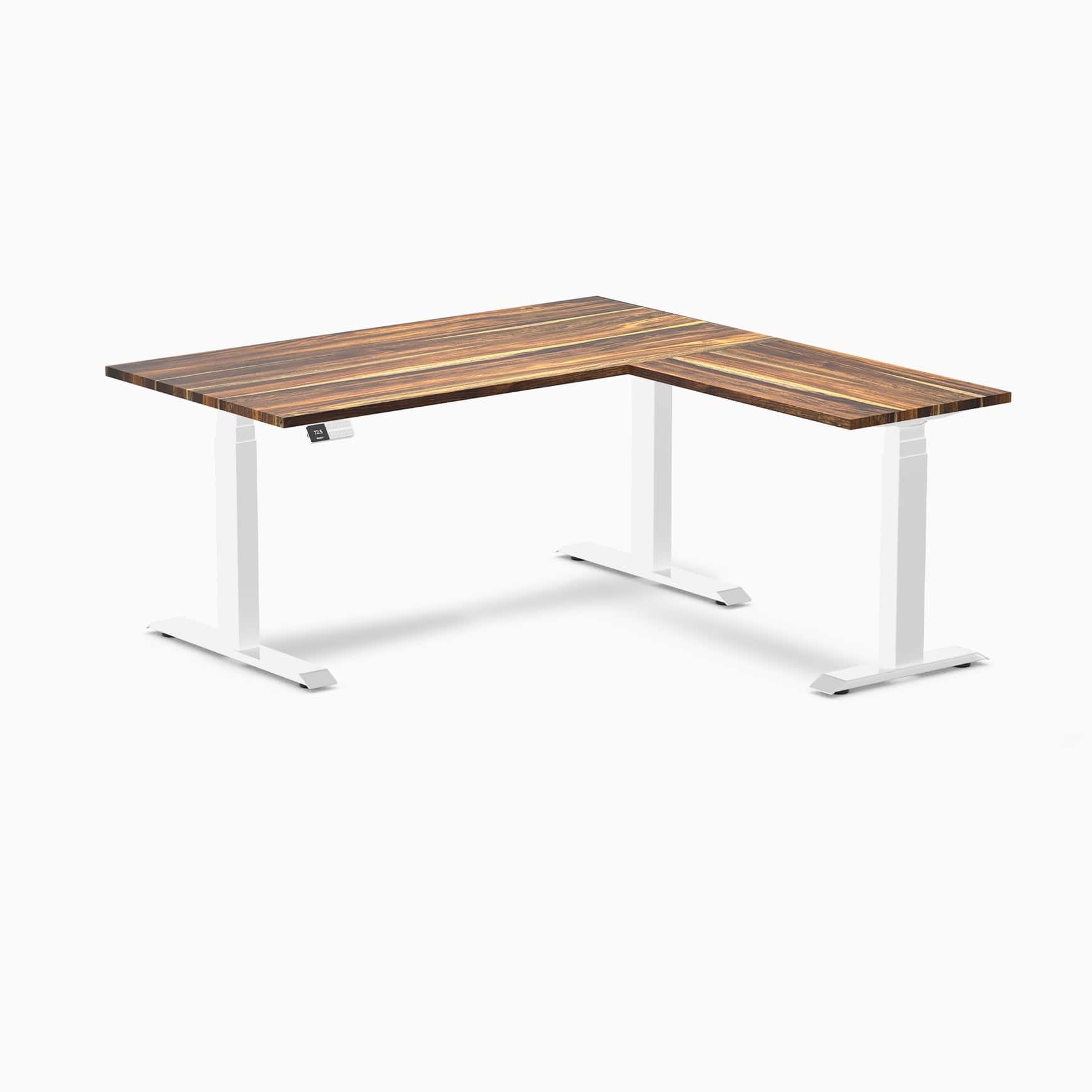 Desky Hardwood L-Shape Sit Stand Desk - Image 28