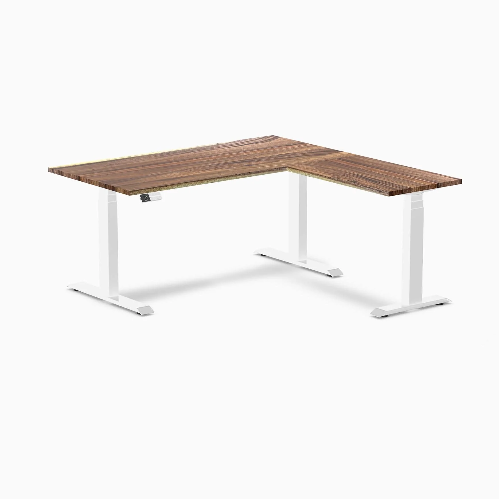 Desky Hardwood L-Shape Sit Stand Desk - Image 36