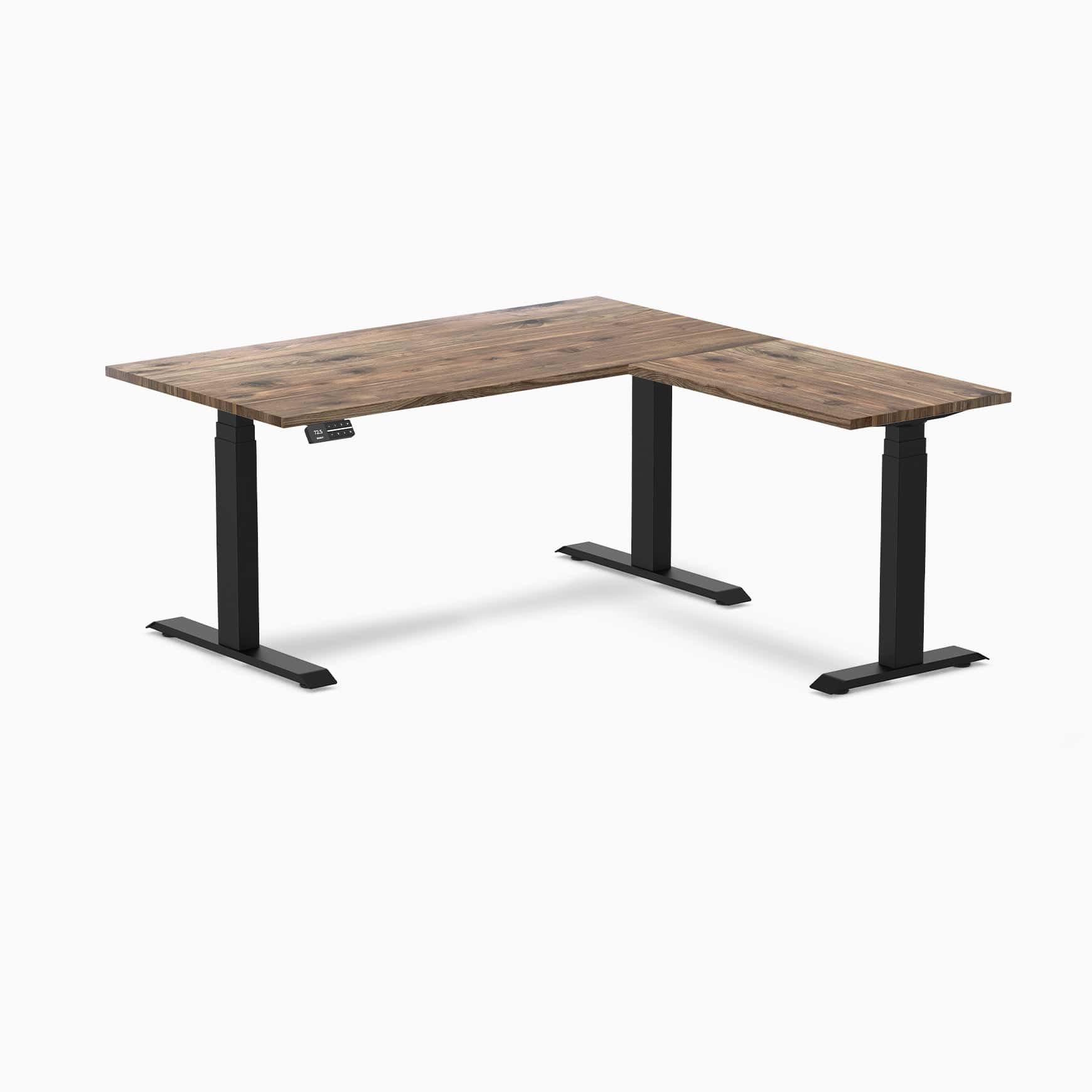 Desky Hardwood L-Shape Sit Stand Desk - Image 43