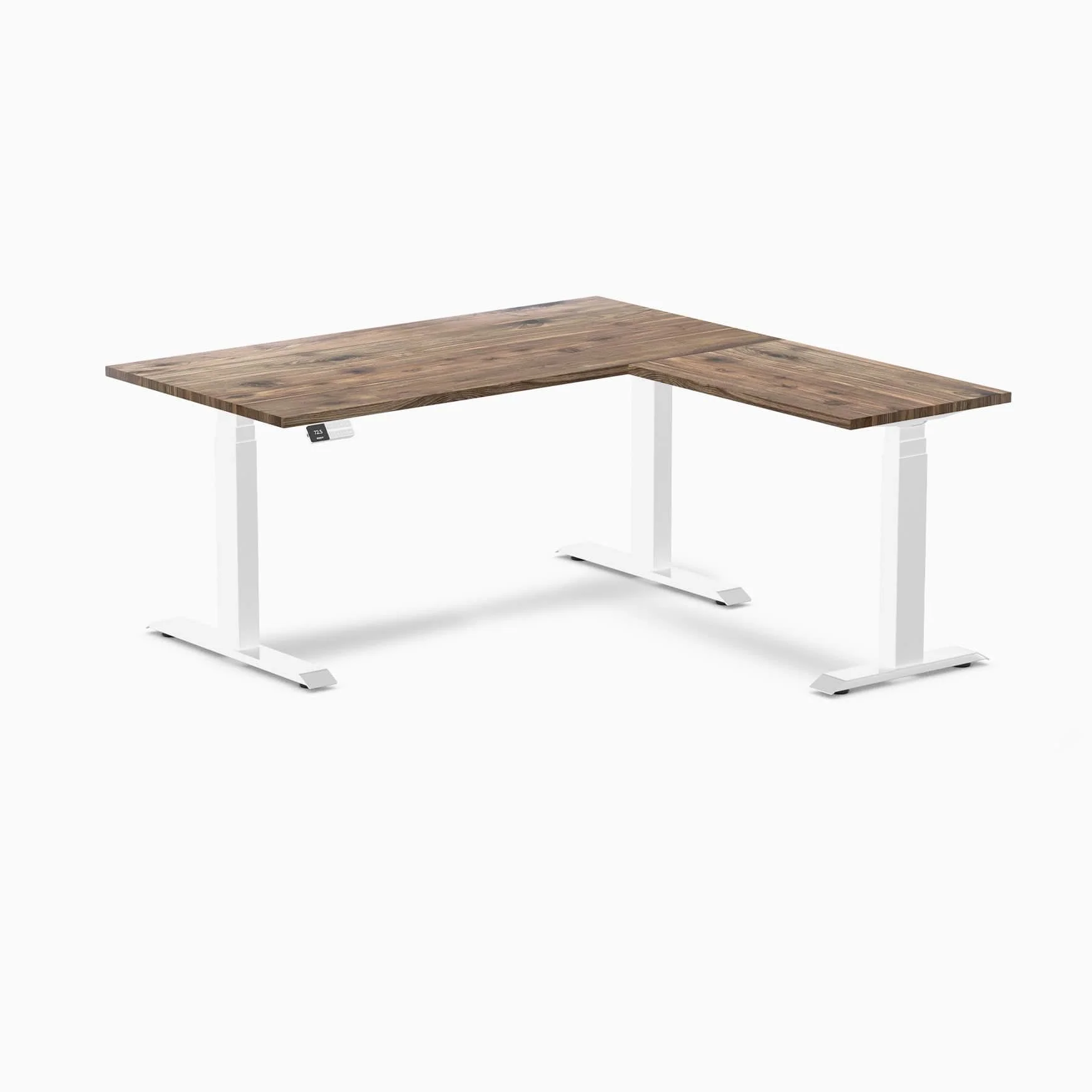 Desky Hardwood L-Shape Sit Stand Desk - Image 44
