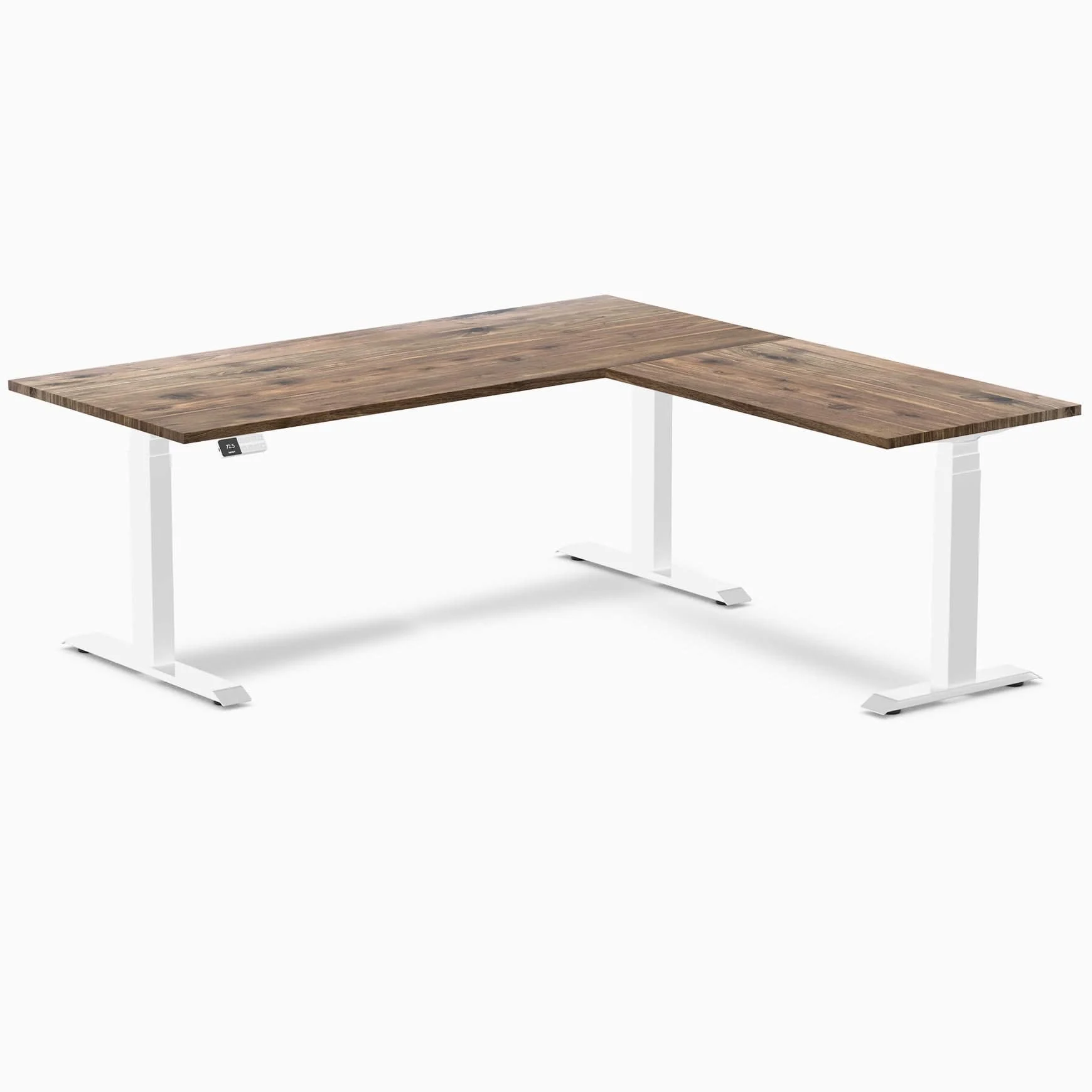 Desky Hardwood L-Shape Sit Stand Desk - Image 46