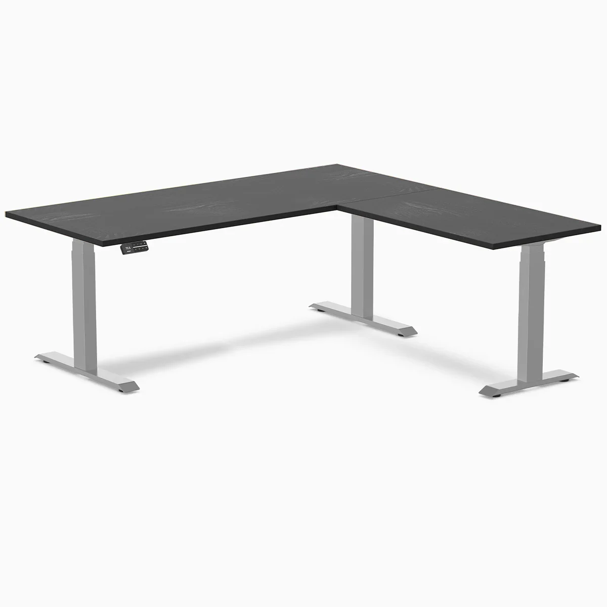 Desky Hardwood L-Shape Sit Stand Desk - Image 61