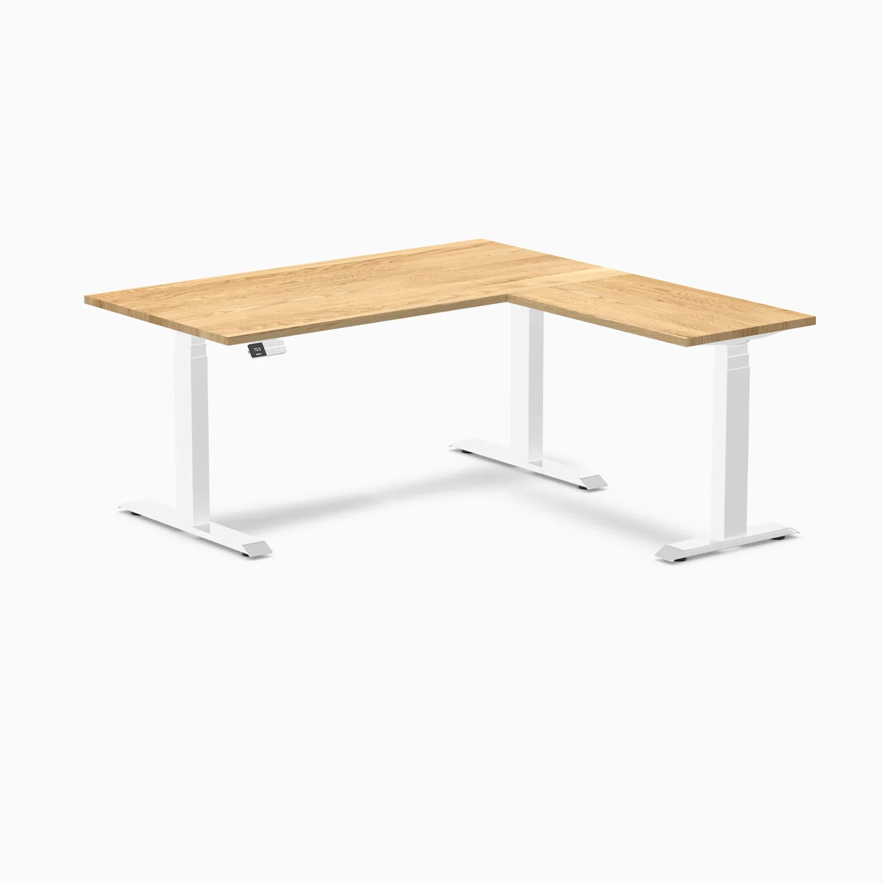 Desky Hardwood L-Shape Sit Stand Desk - Image 66