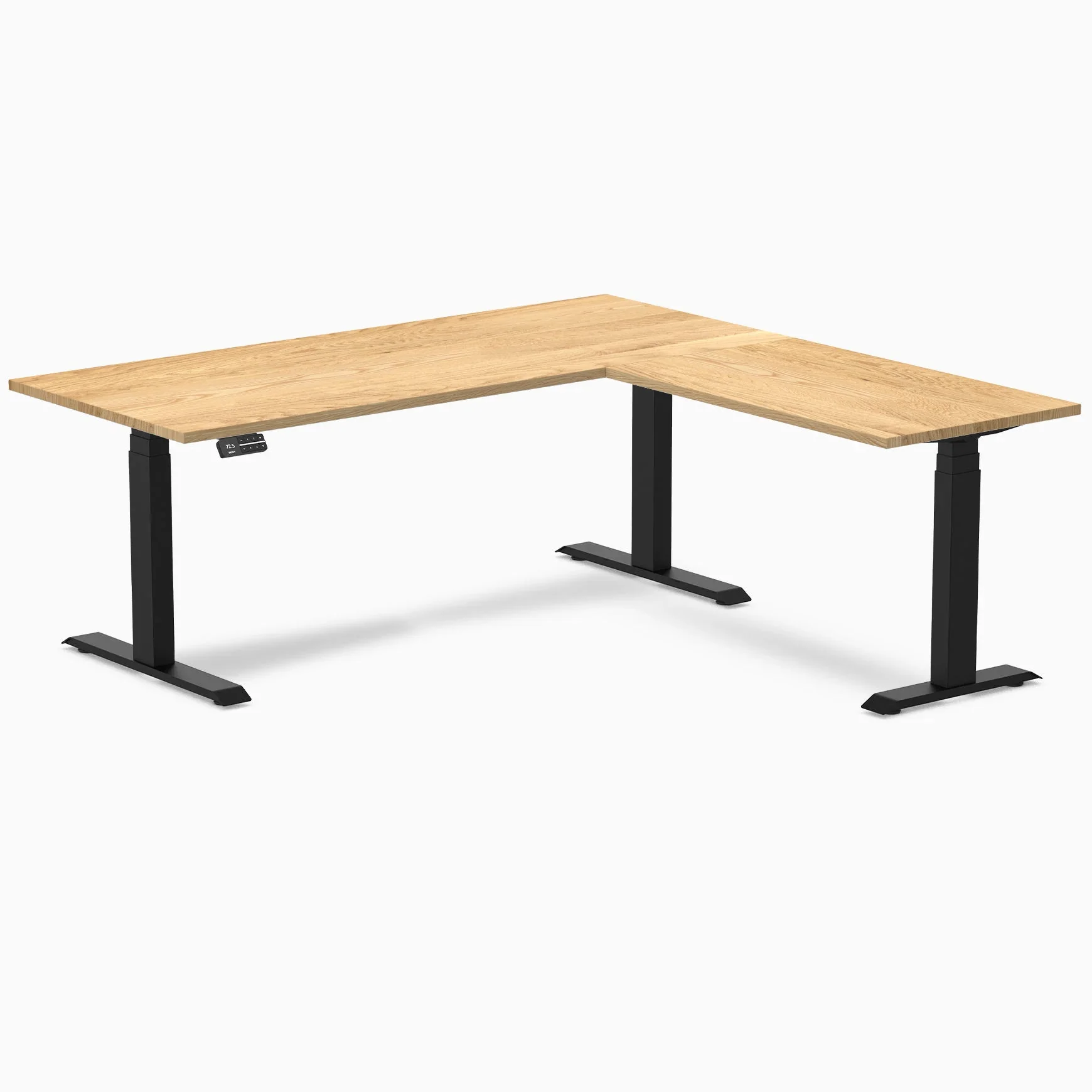 Desky Hardwood L-Shape Sit Stand Desk - Image 68