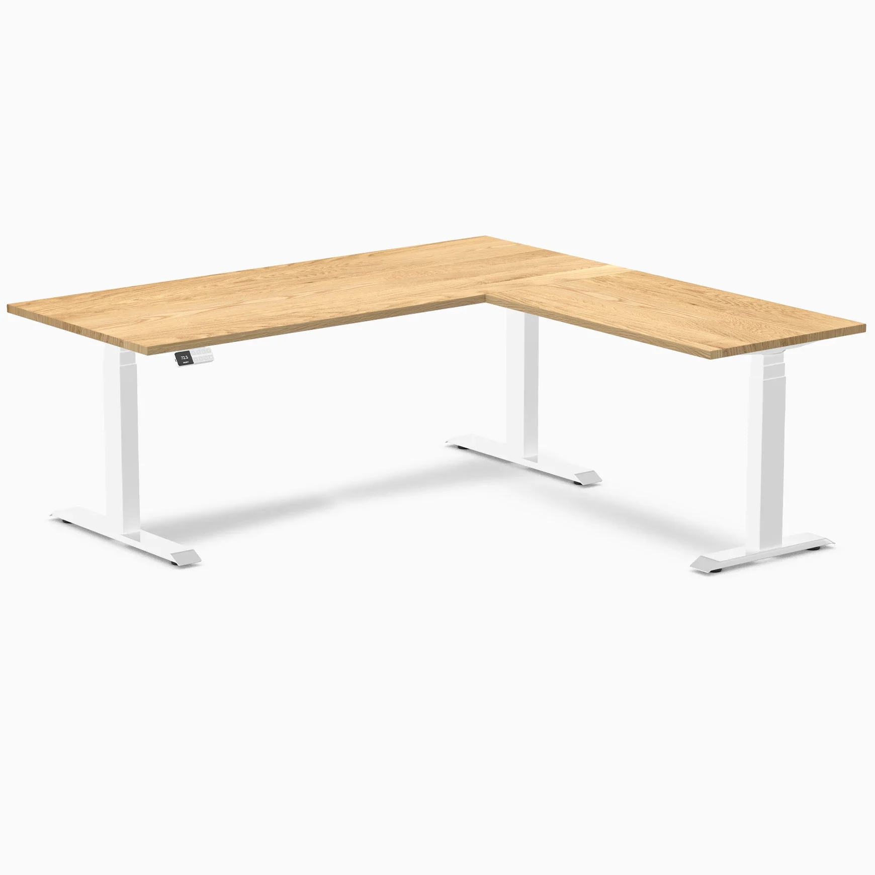Desky Hardwood L-Shape Sit Stand Desk - Image 69