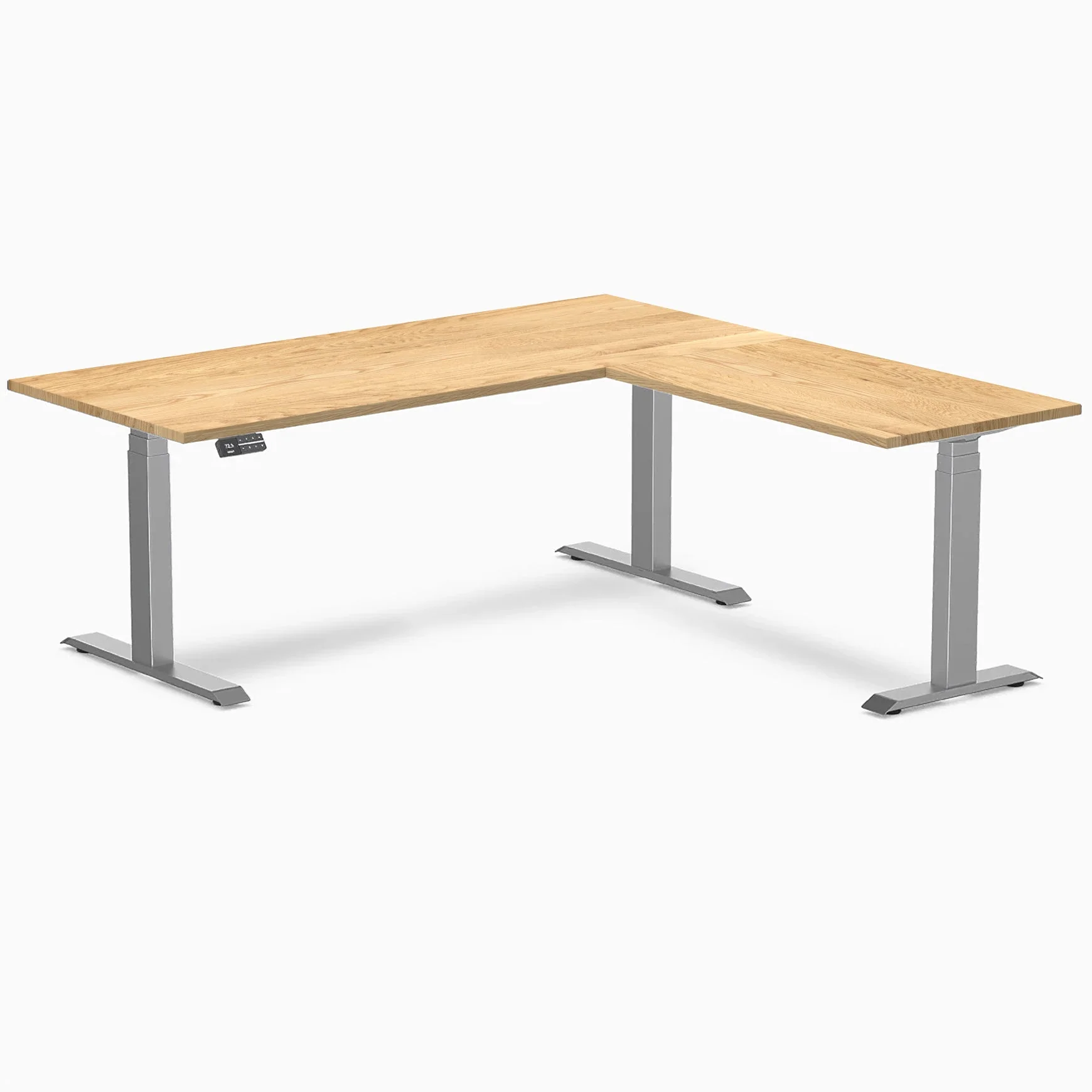 Desky Hardwood L-Shape Sit Stand Desk - Image 70