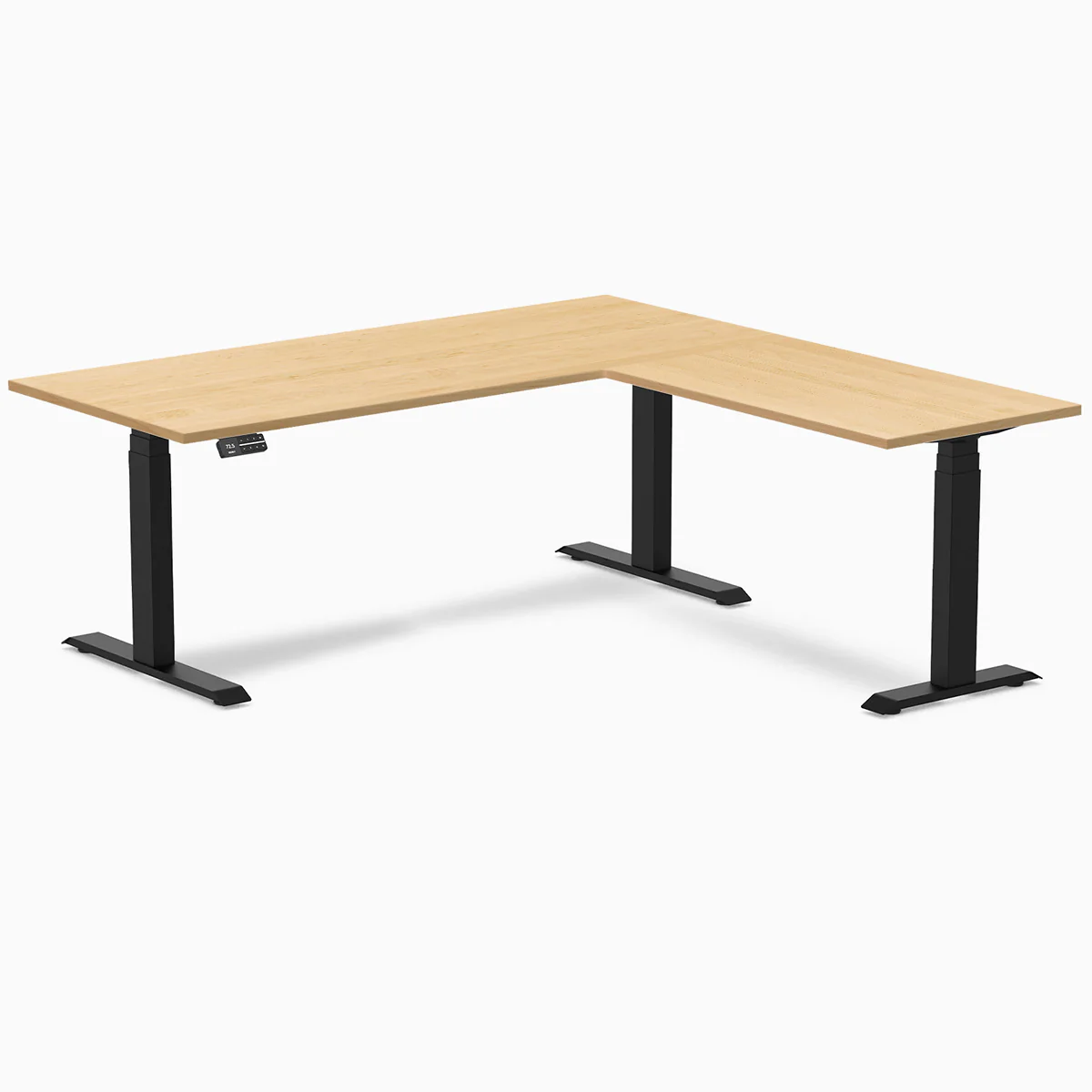 Desky Hardwood L-Shape Sit Stand Desk - Image 71