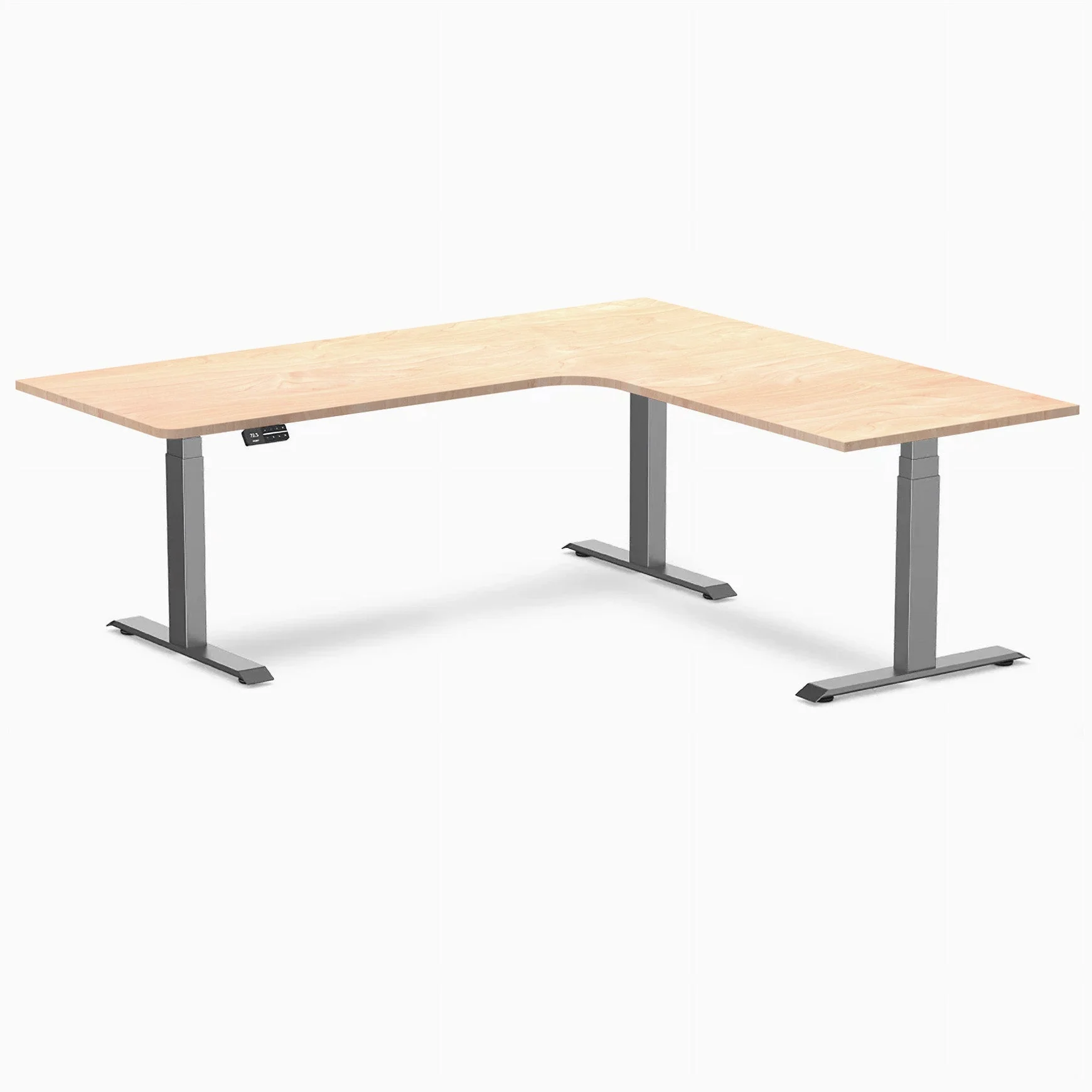 Desky L-Shape Melamine Sit Stand Desk - Image 100