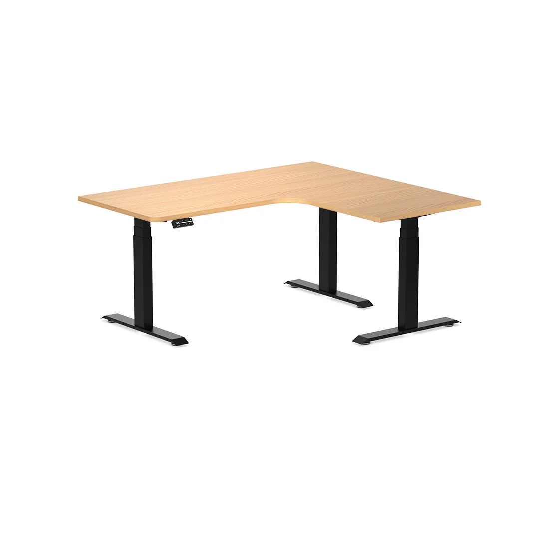 Desky L-Shape Melamine Sit Stand Desk - Image 102