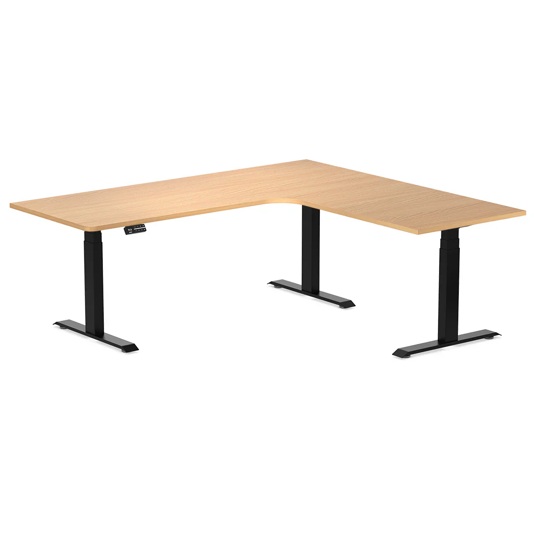 Desky L-Shape Melamine Sit Stand Desk - Image 103