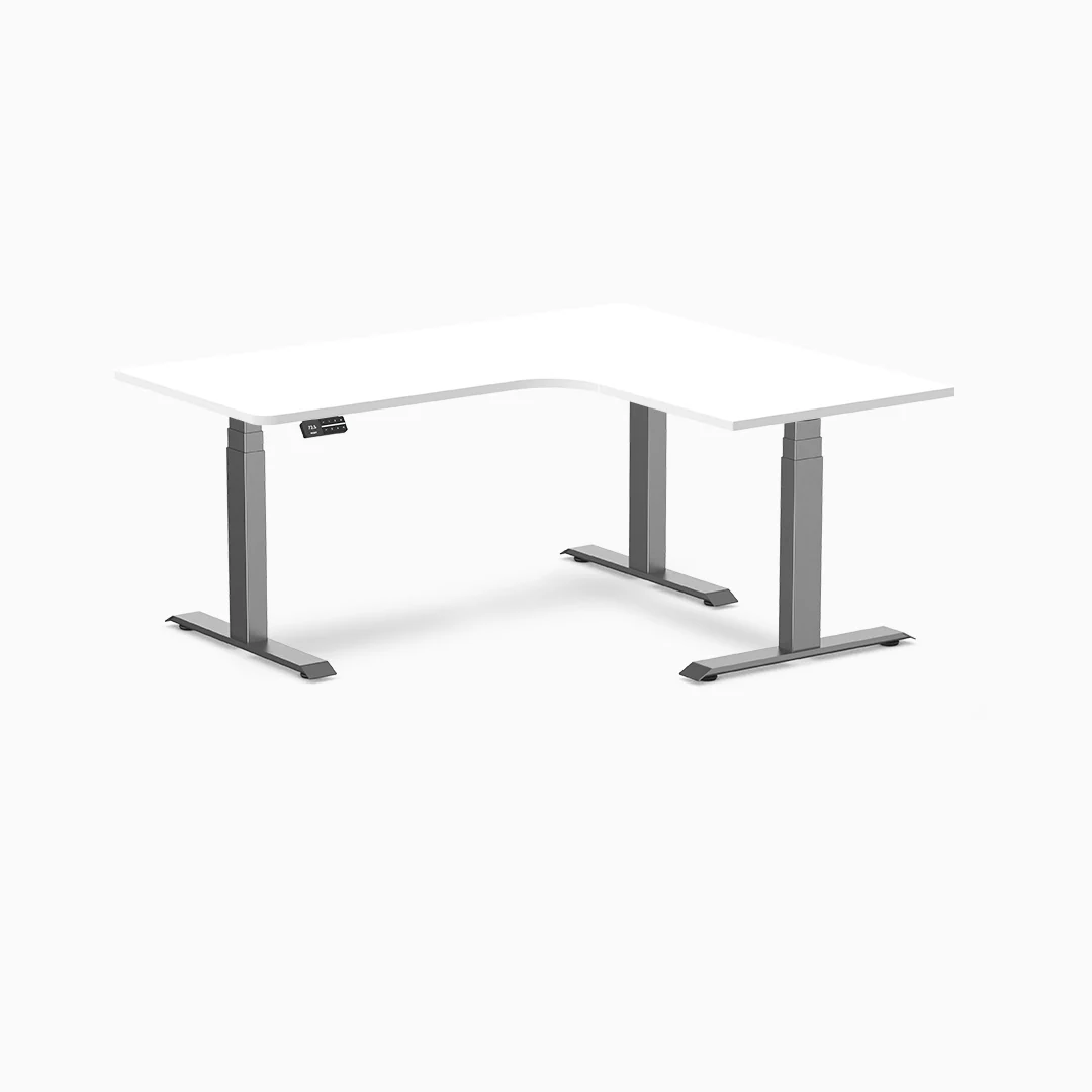 Desky L-Shape Melamine Sit Stand Desk - Image 17
