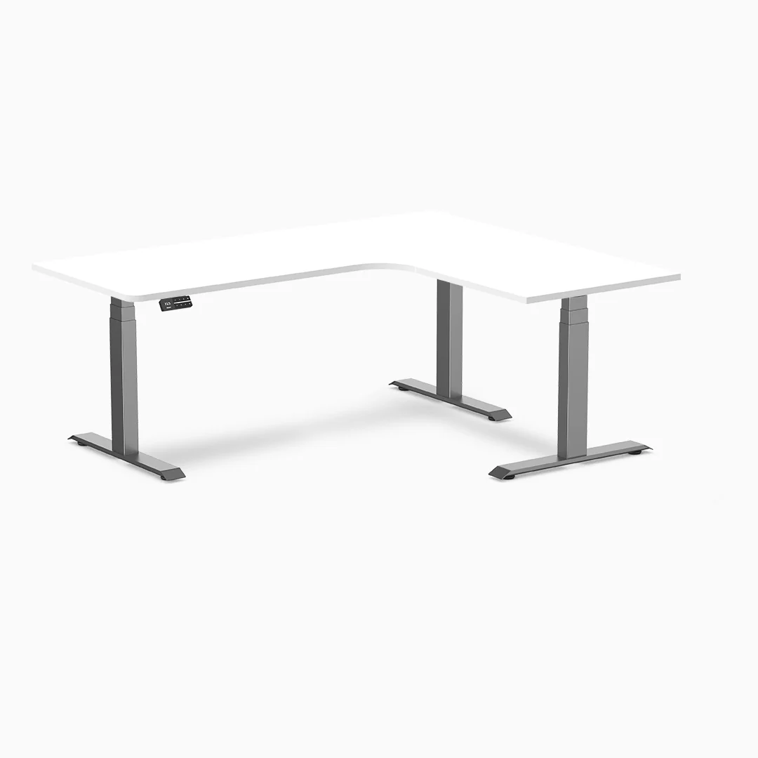 Desky L-Shape Melamine Sit Stand Desk - Image 18