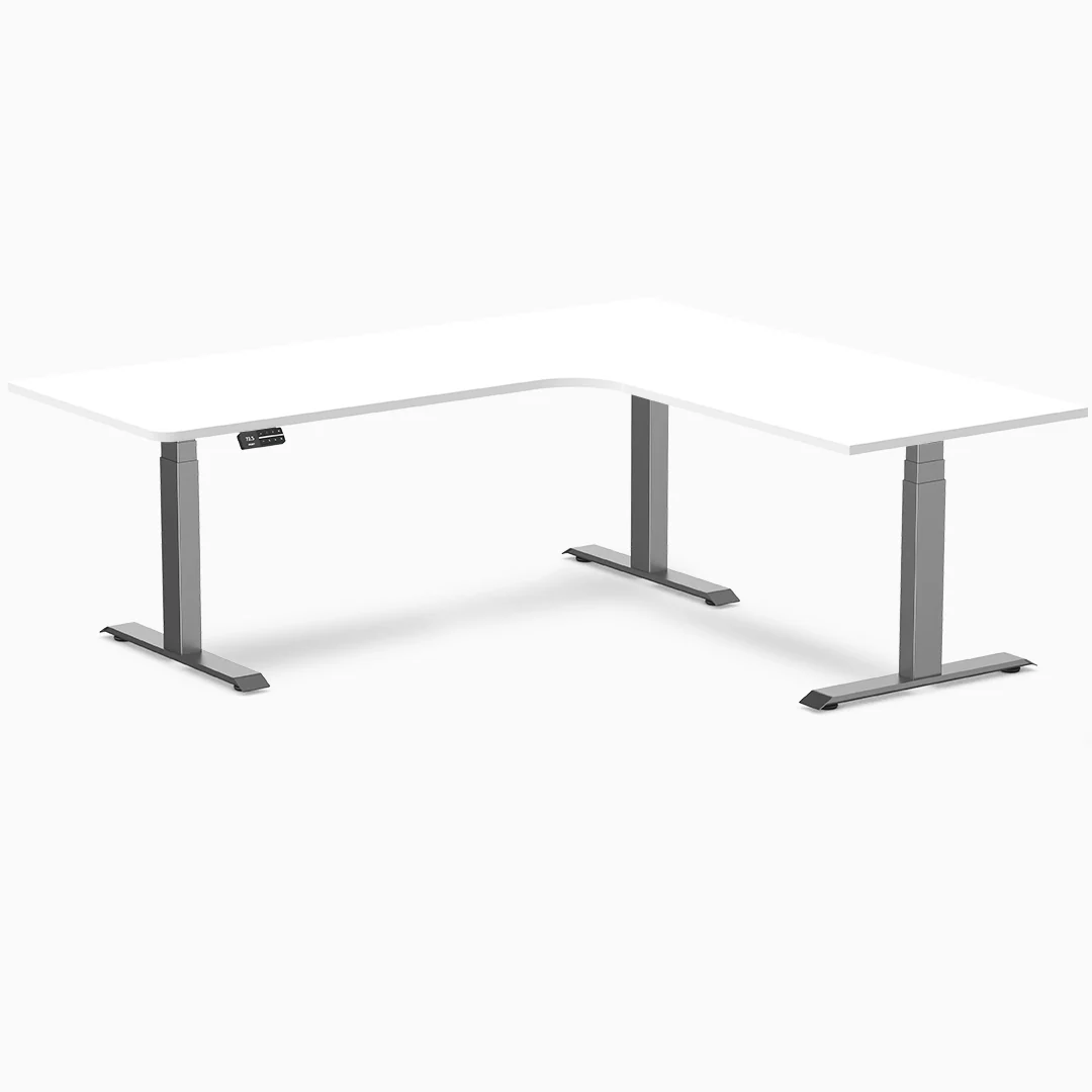 Desky L-Shape Melamine Sit Stand Desk - Image 19