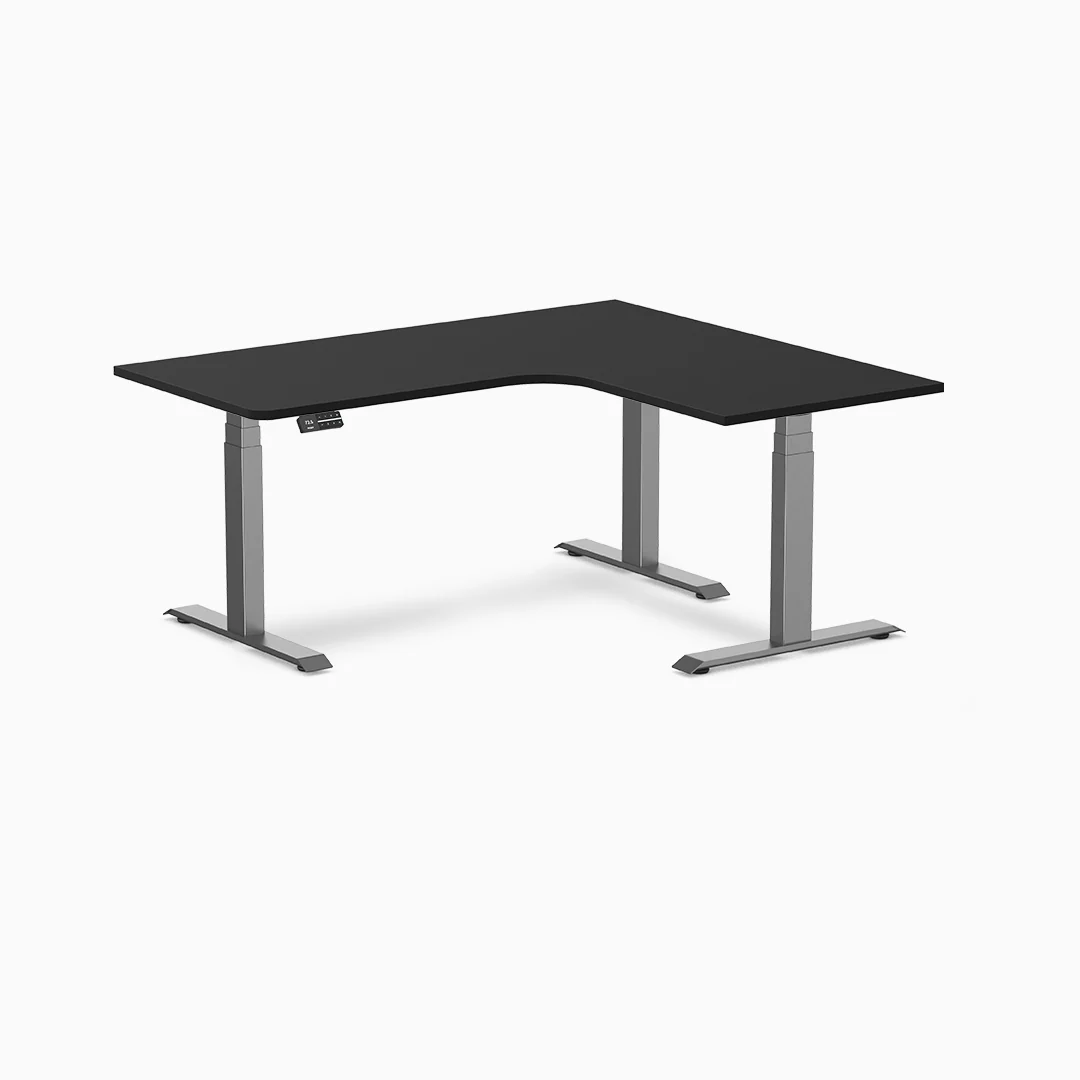 Desky L-Shape Melamine Sit Stand Desk - Image 20