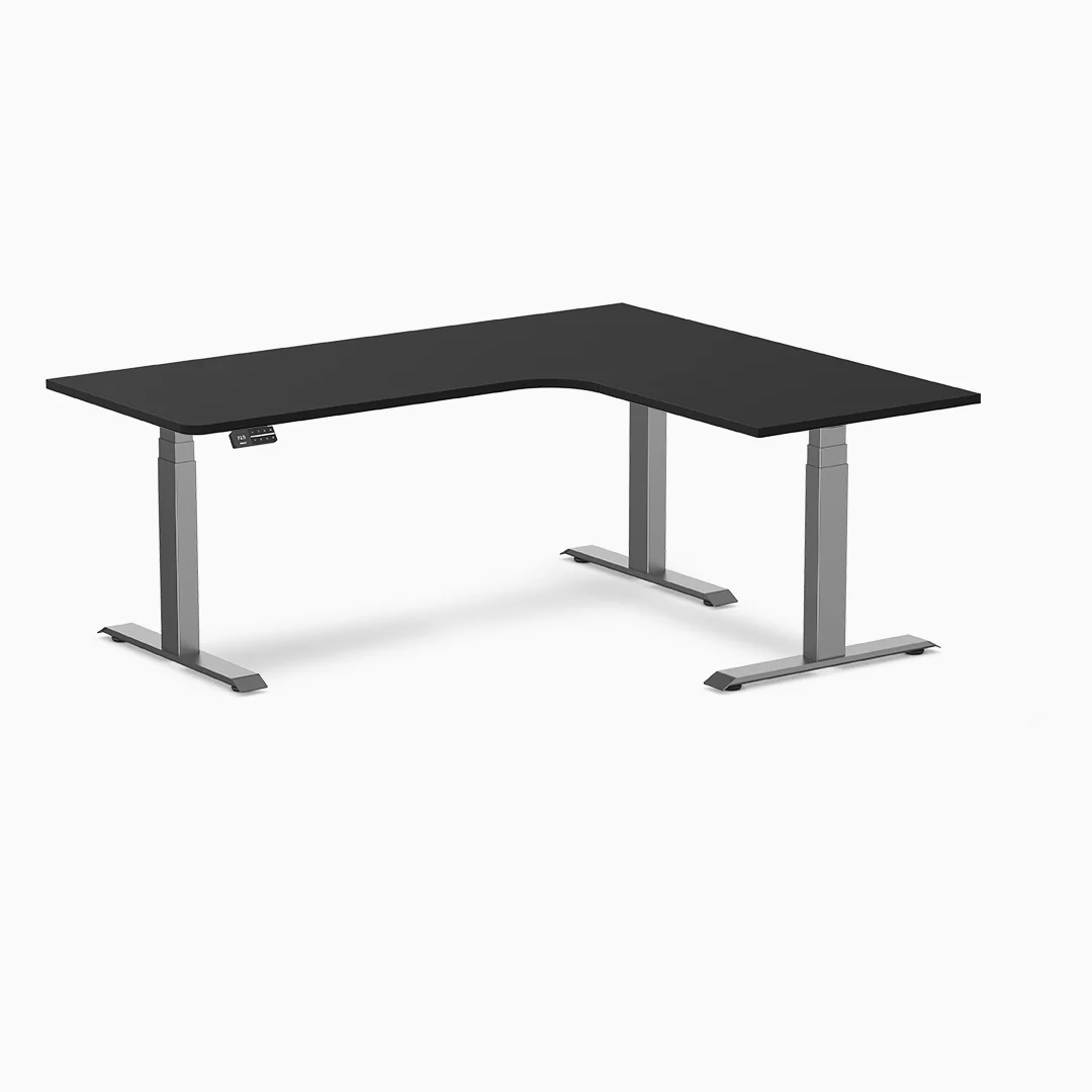 Desky L-Shape Melamine Sit Stand Desk - Image 21