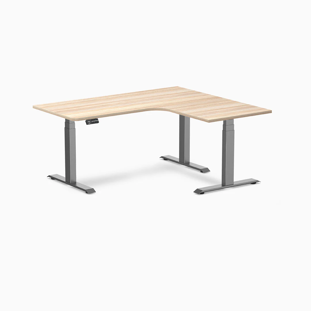 Desky L-Shape Melamine Sit Stand Desk - Image 23