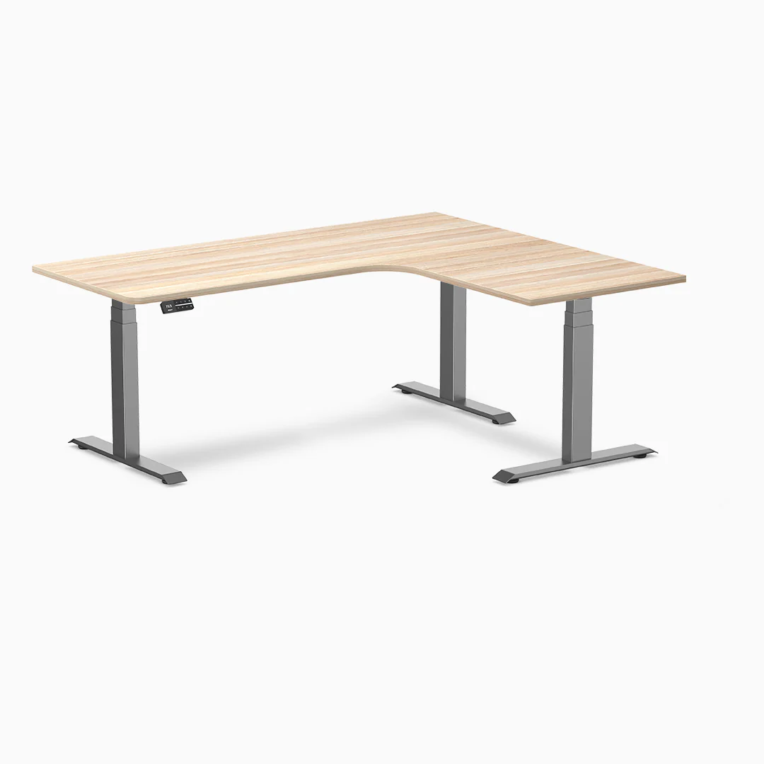 Desky L-Shape Melamine Sit Stand Desk - Image 24