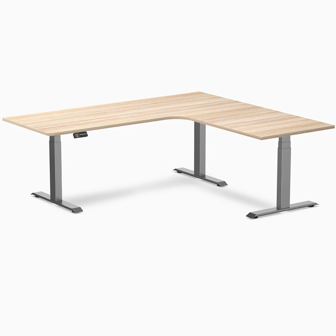 Desky L-Shape Melamine Sit Stand Desk - Image 25