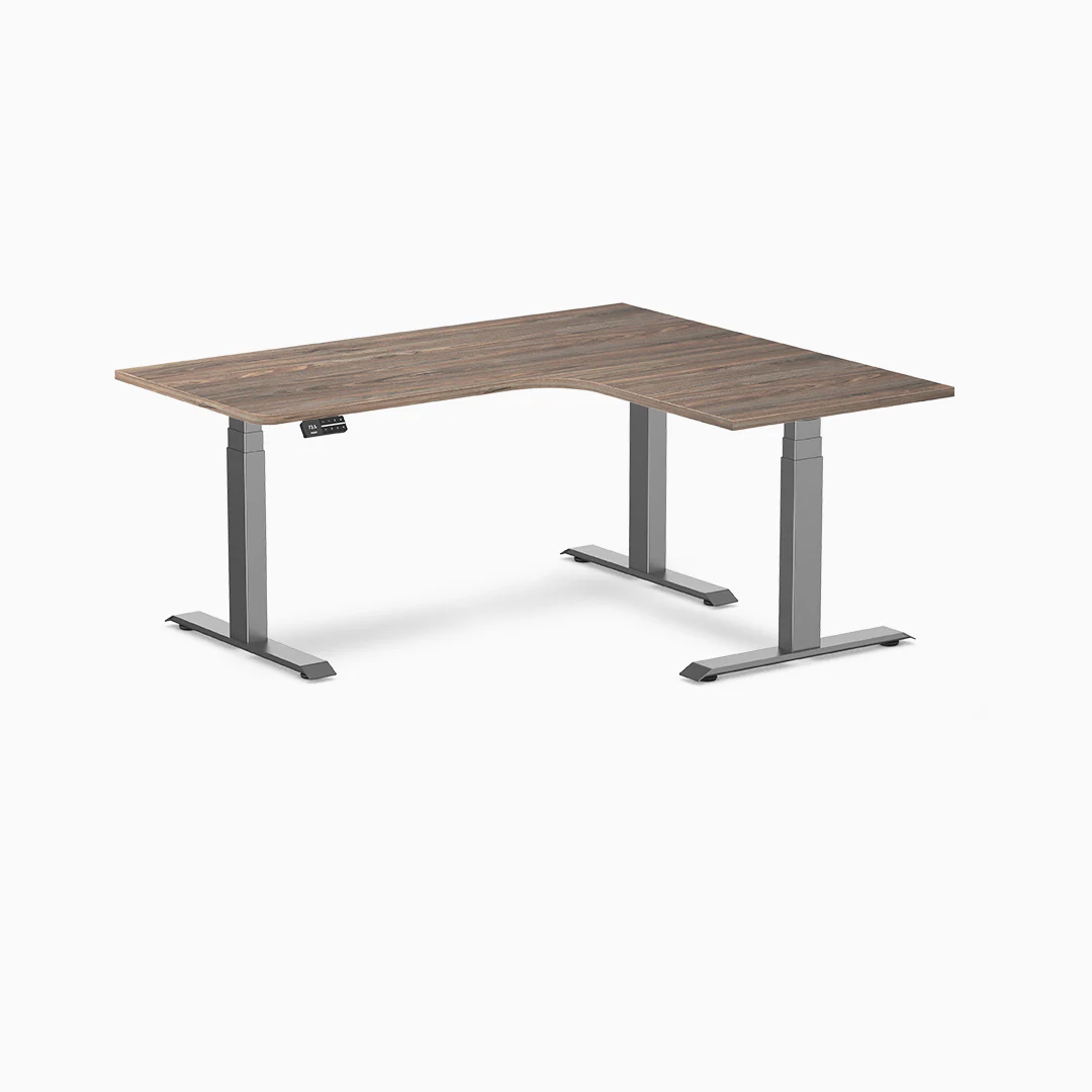 Desky L-Shape Melamine Sit Stand Desk - Image 26