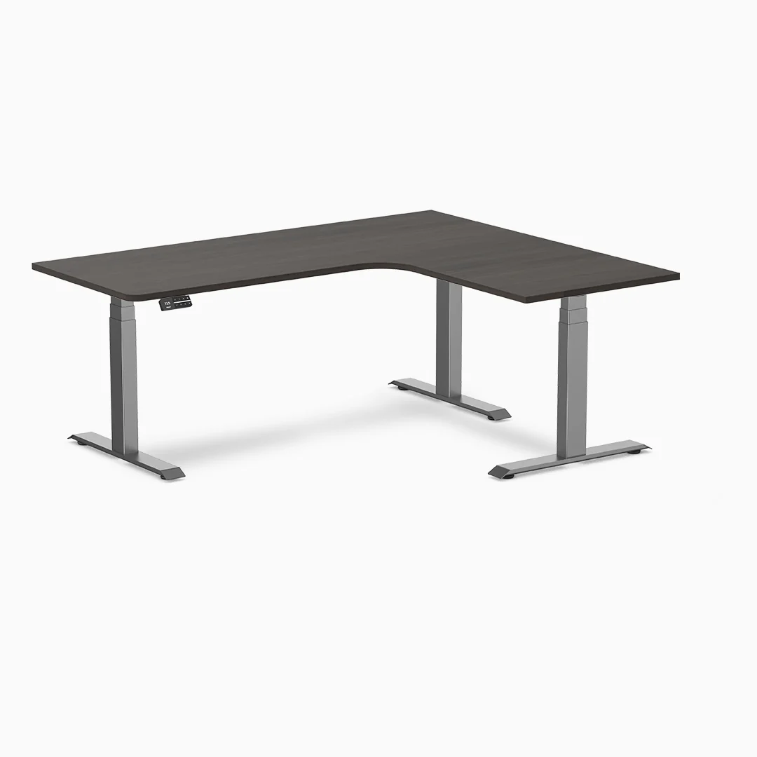 Desky L-Shape Melamine Sit Stand Desk - Image 29