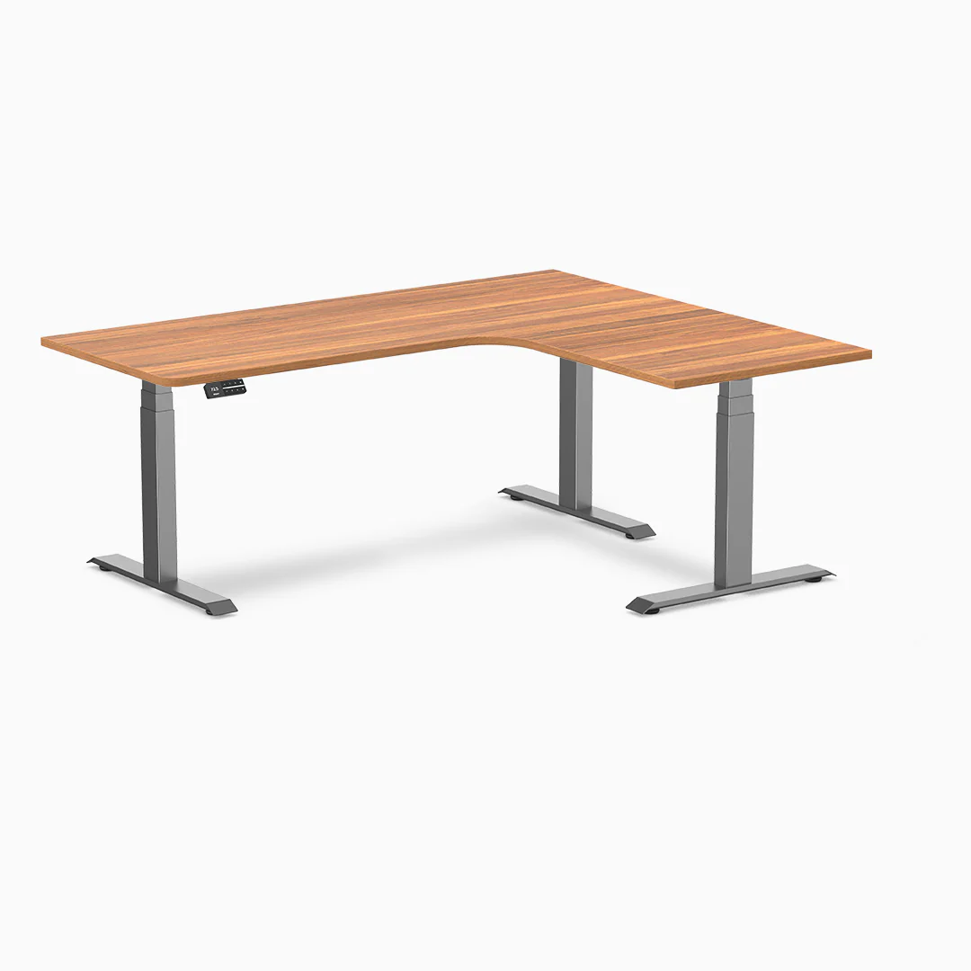 Desky L-Shape Melamine Sit Stand Desk - Image 32