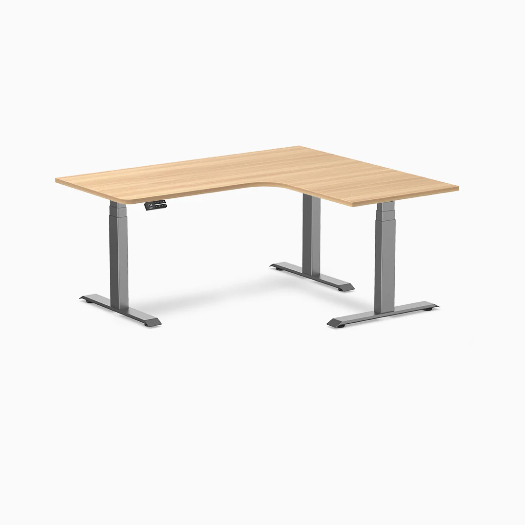 Desky L-Shape Melamine Sit Stand Desk - Image 36