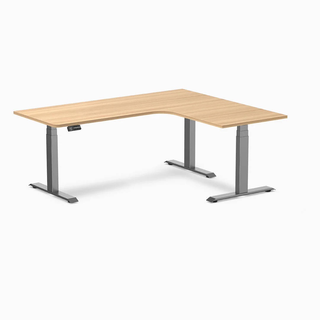 Desky L-Shape Melamine Sit Stand Desk - Image 37