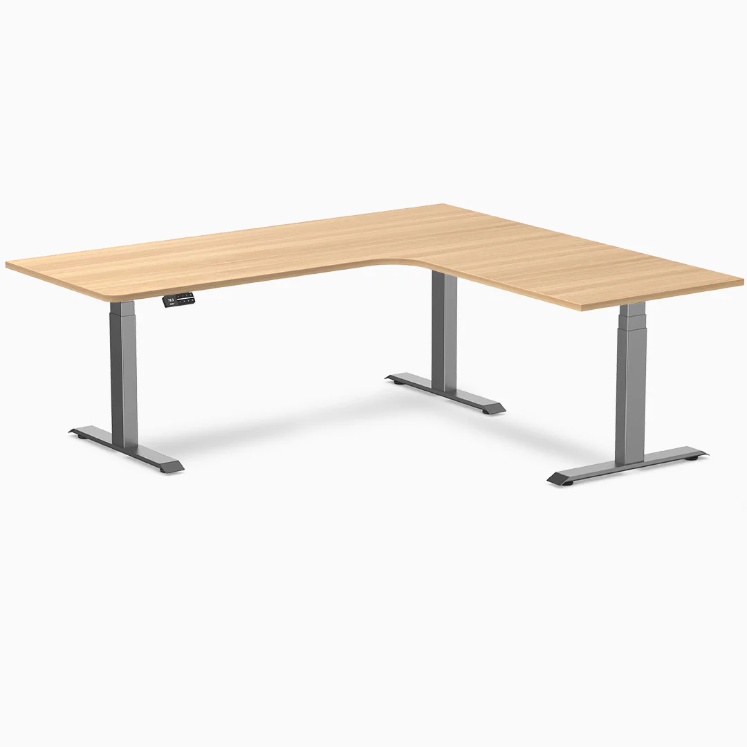 Desky L-Shape Melamine Sit Stand Desk - Image 38