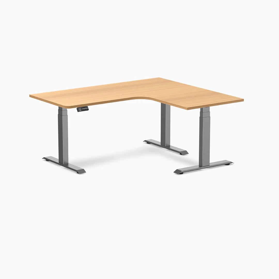 Desky L-Shape Melamine Sit Stand Desk - Image 39