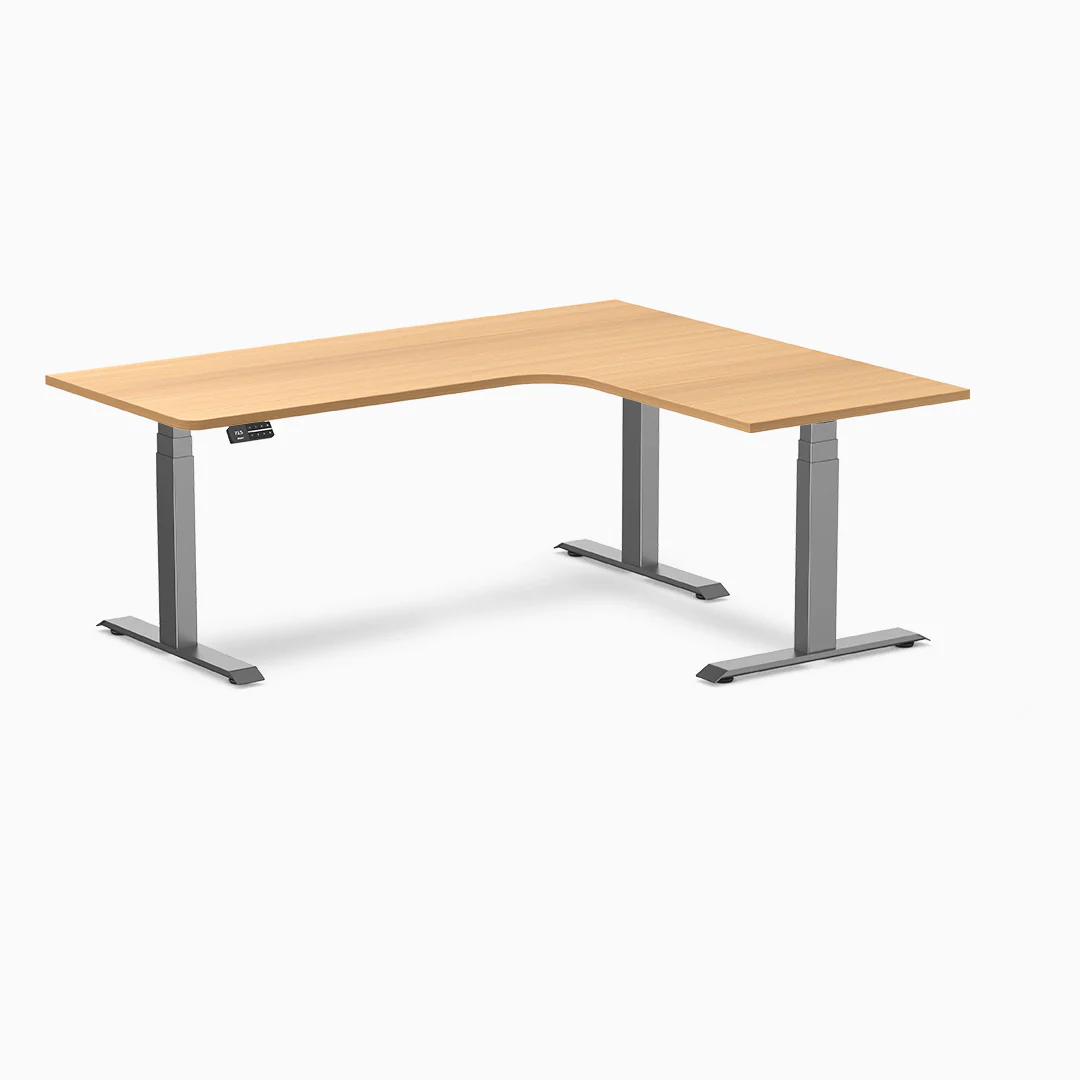 Desky L-Shape Melamine Sit Stand Desk - Image 40