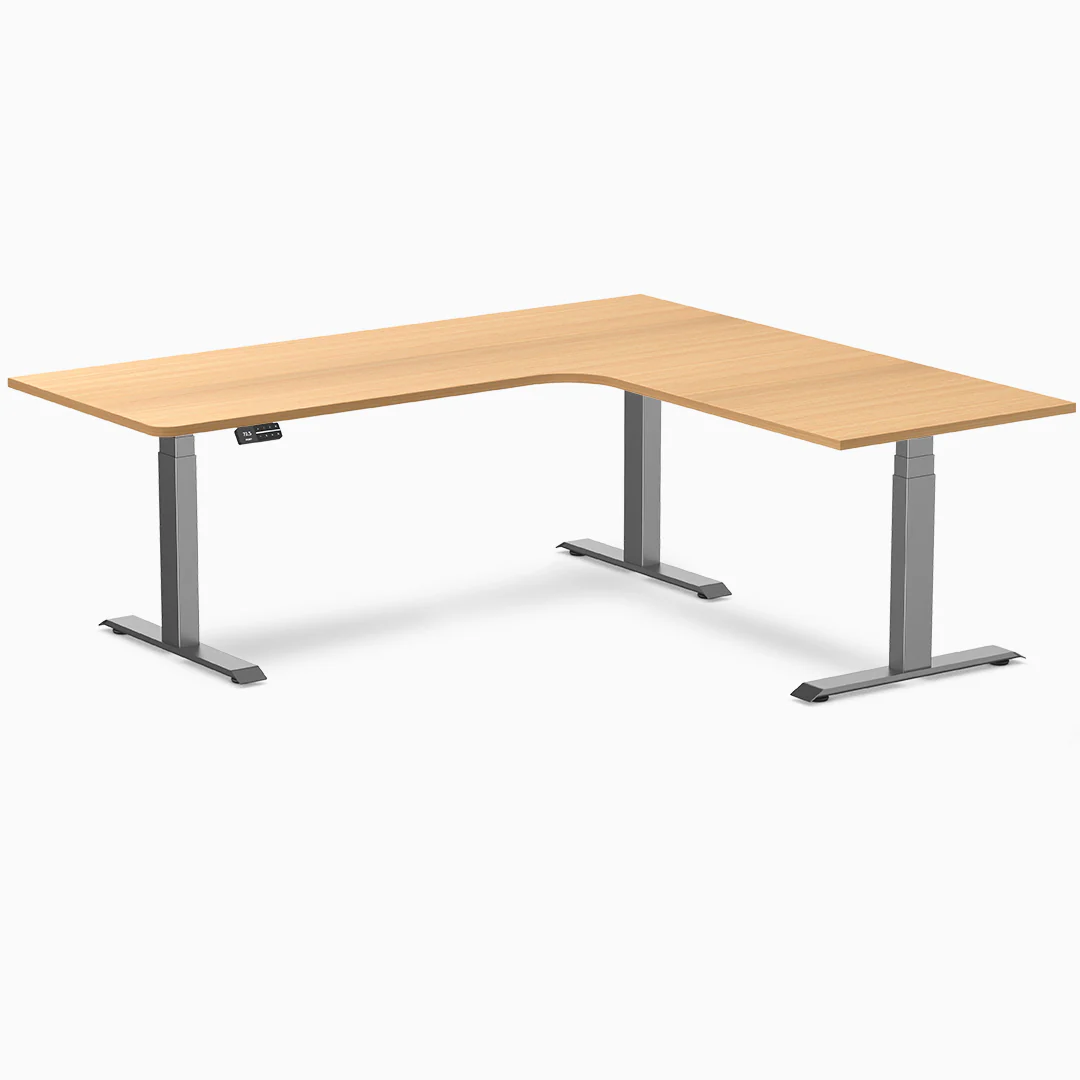Desky L-Shape Melamine Sit Stand Desk - Image 41