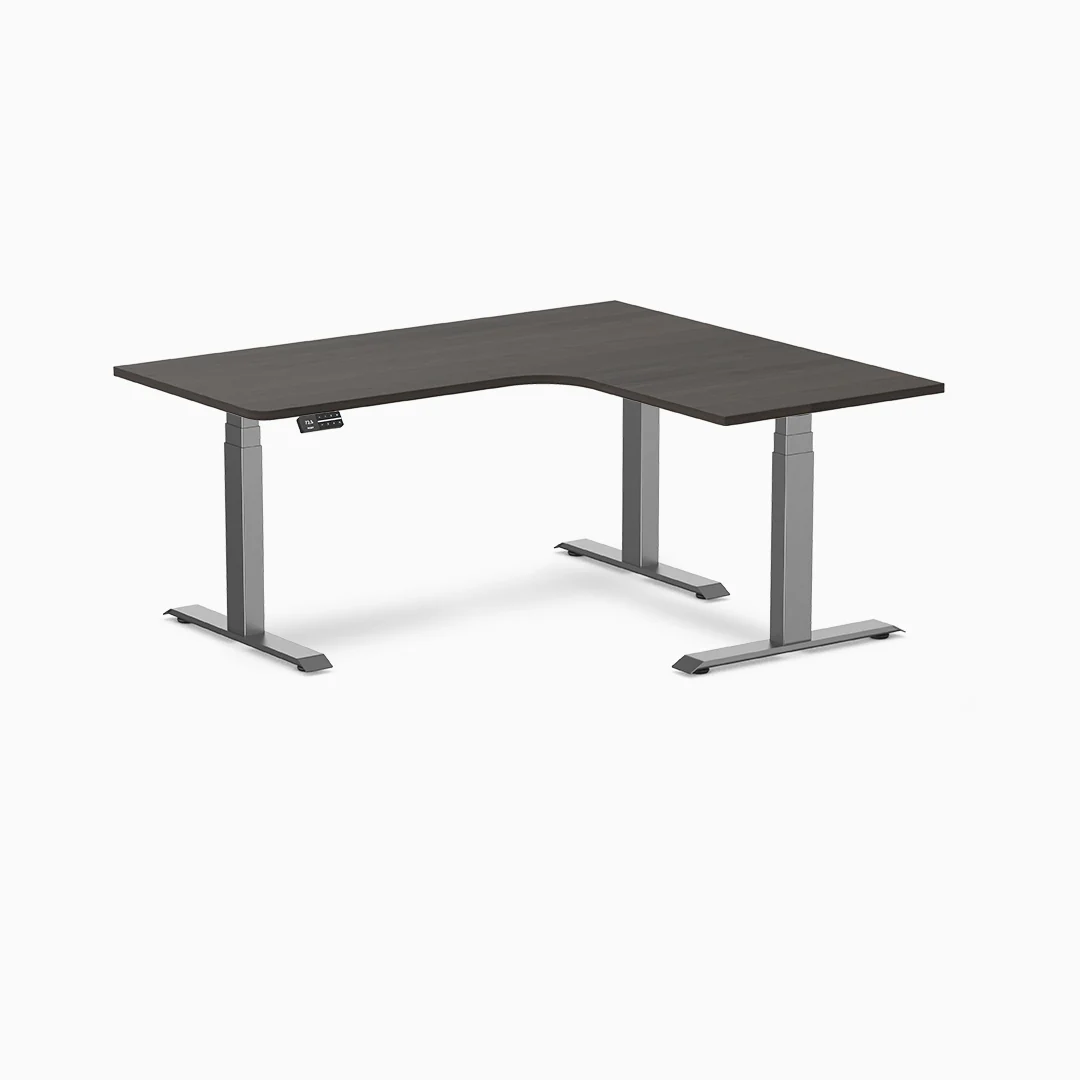 Desky L-Shape Melamine Sit Stand Desk - Image 42