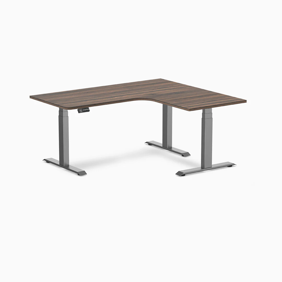 Desky L-Shape Melamine Sit Stand Desk - Image 43