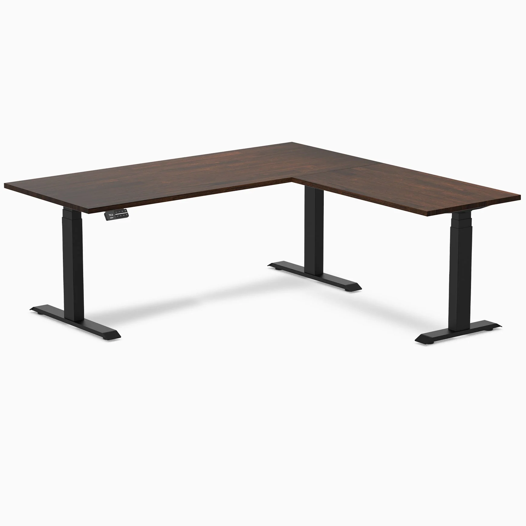 Desky Rubberwood L-Shape Sit Stand Desk - Image 17