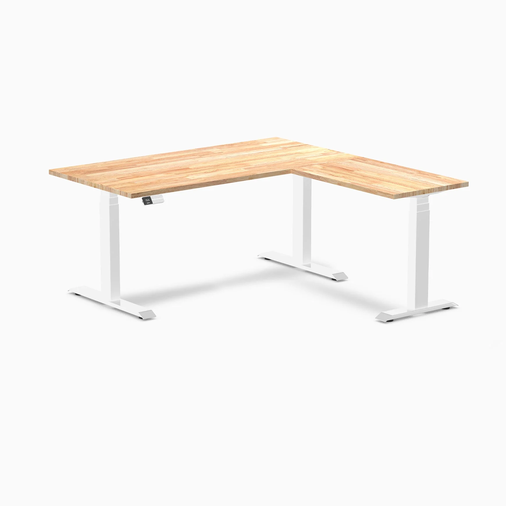 Desky Rubberwood L-Shape Sit Stand Desk - Image 24