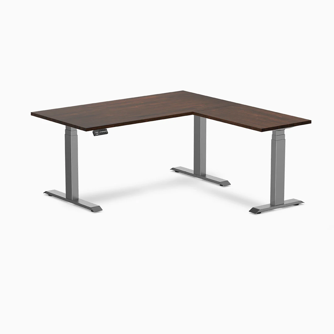 Desky Rubberwood L-Shape Sit Stand Desk - Image 7
