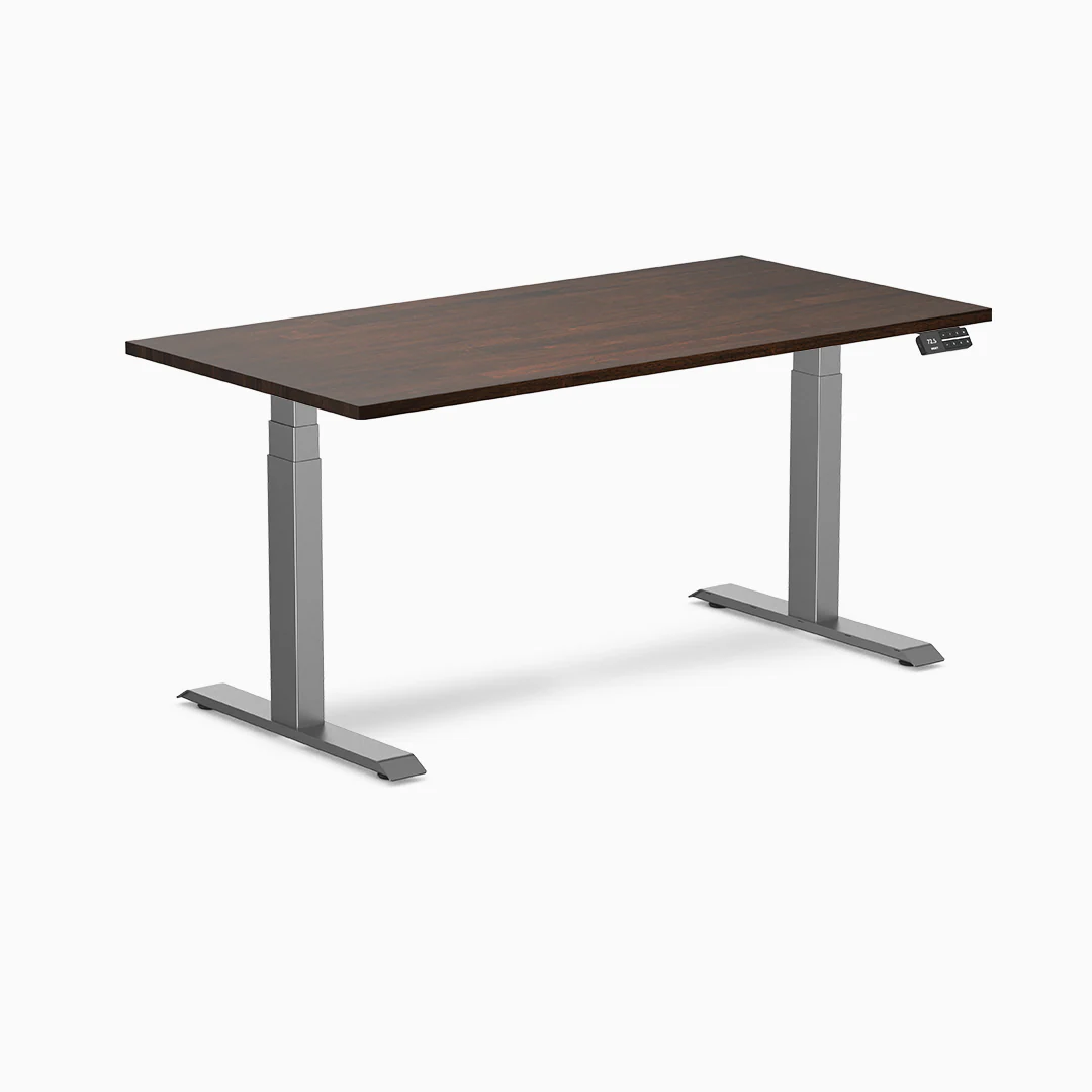 Desky Dual Rubberwood Sit Stand Desk - Image 14