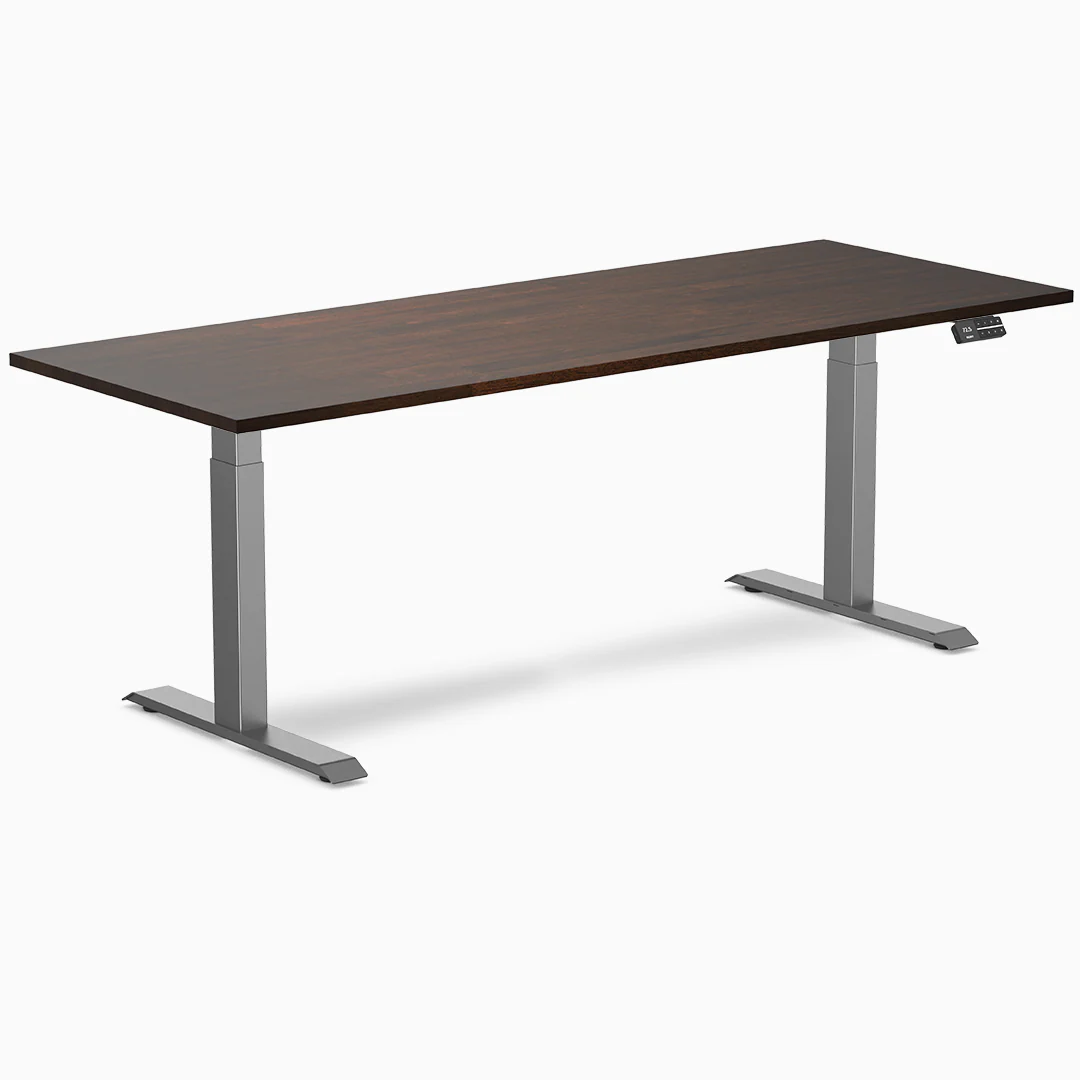 Desky Dual Rubberwood Sit Stand Desk - Image 16