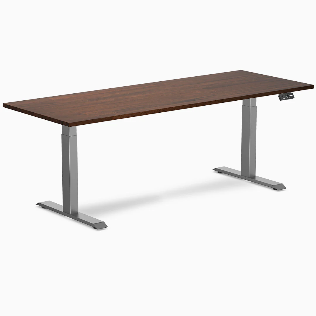 Desky Dual Rubberwood Sit Stand Desk - Image 20