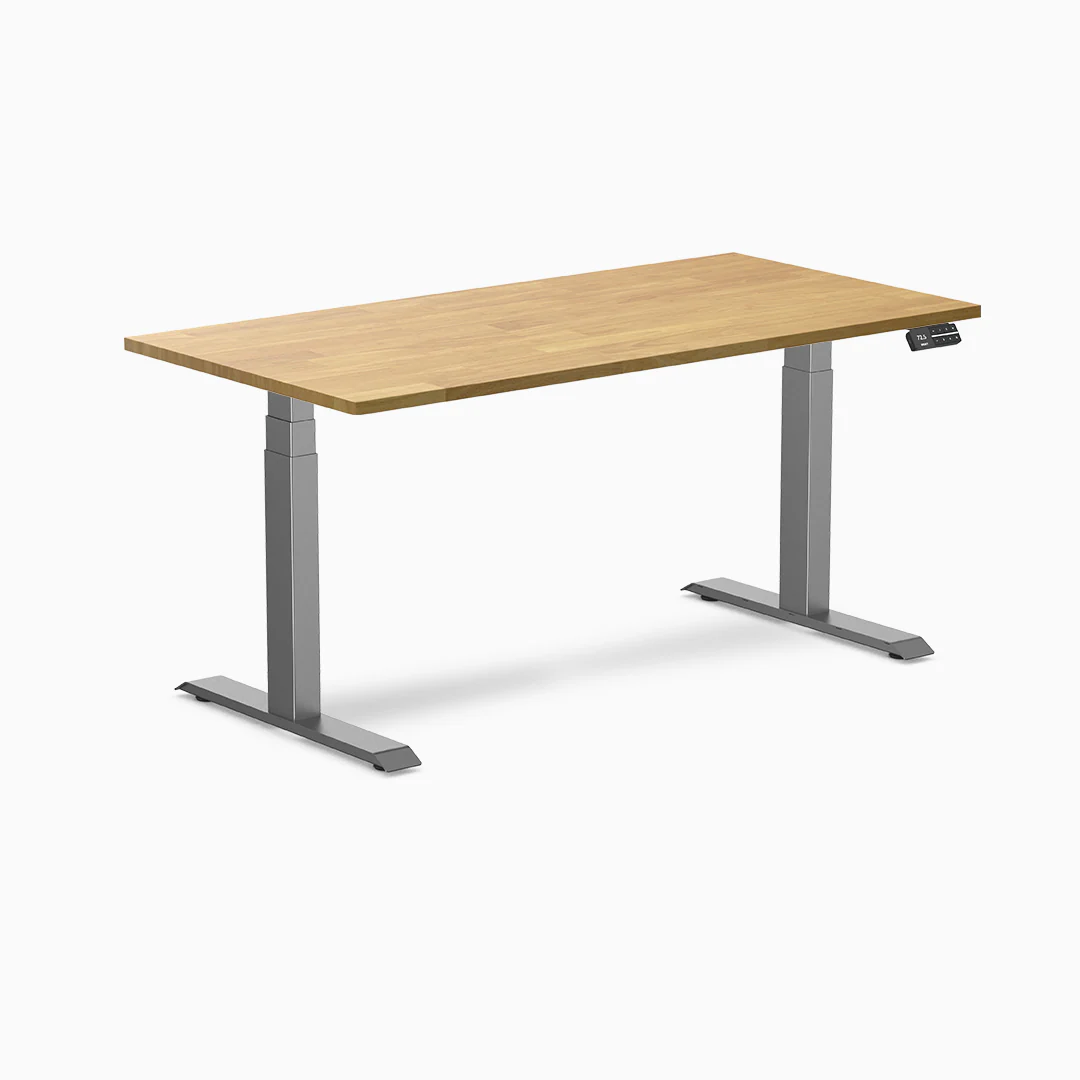 Desky Dual Rubberwood Sit Stand Desk - Image 26