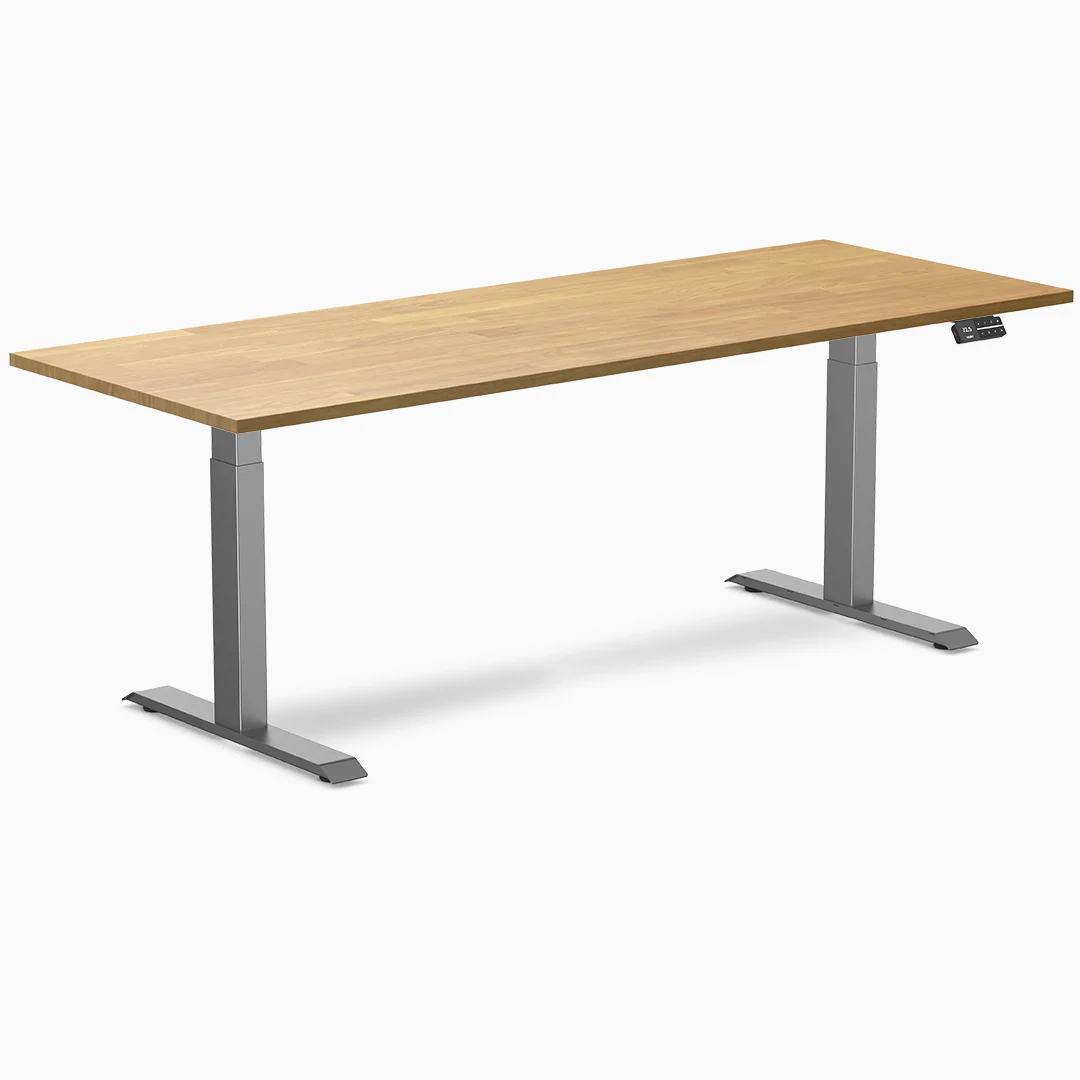 Desky Dual Rubberwood Sit Stand Desk - Image 28