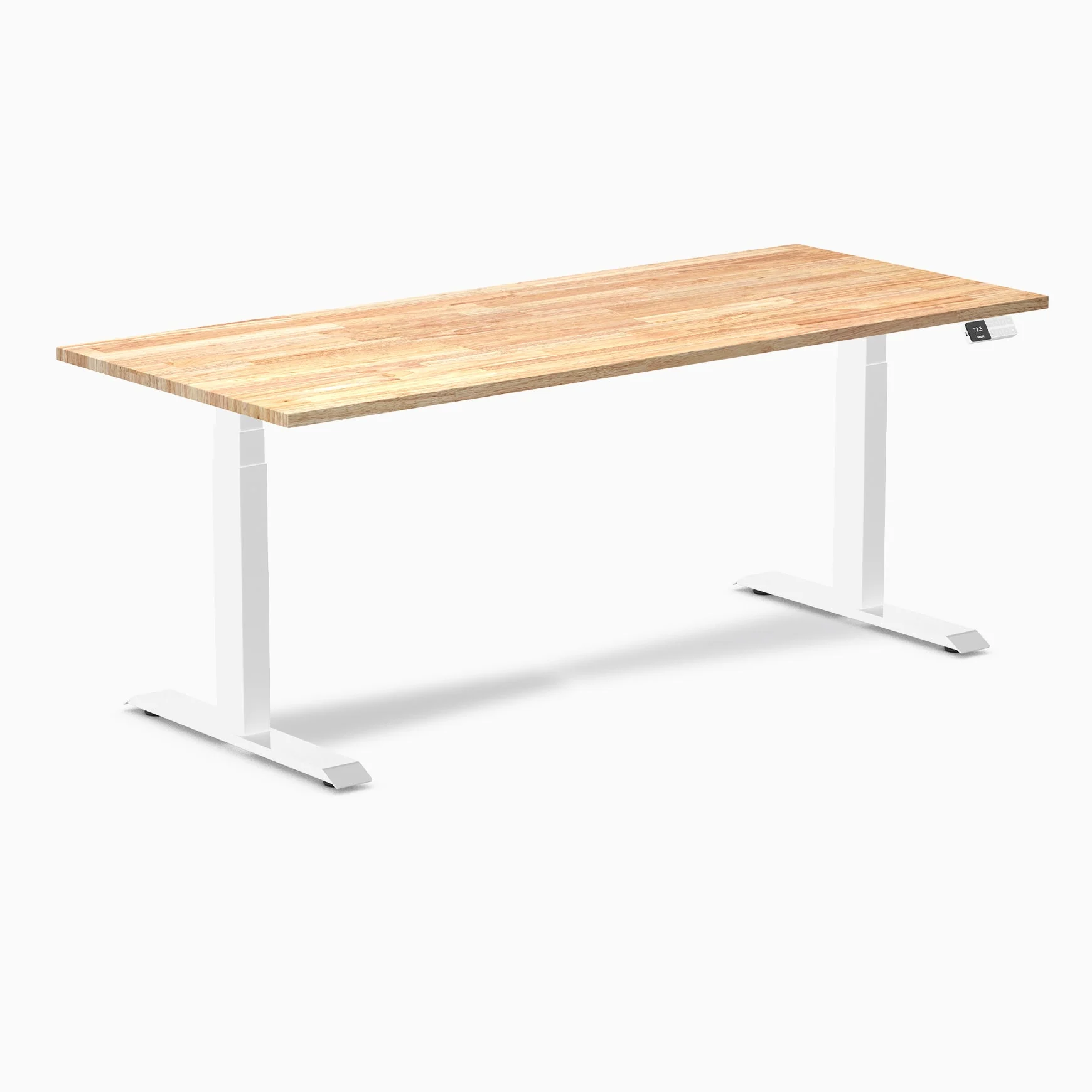 Desky Dual Rubberwood Sit Stand Desk - Image 60
