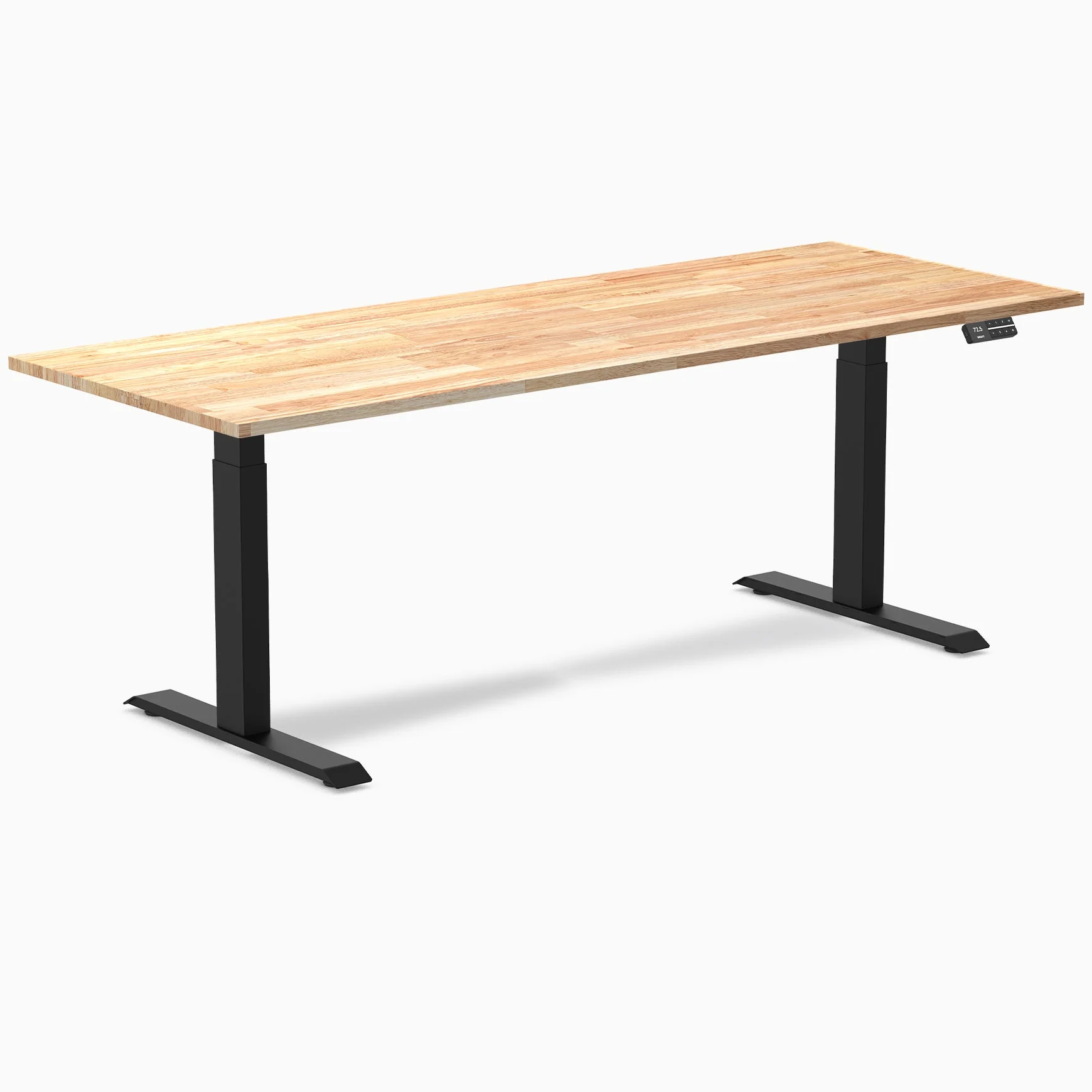 Desky Dual Rubberwood Sit Stand Desk - Image 62