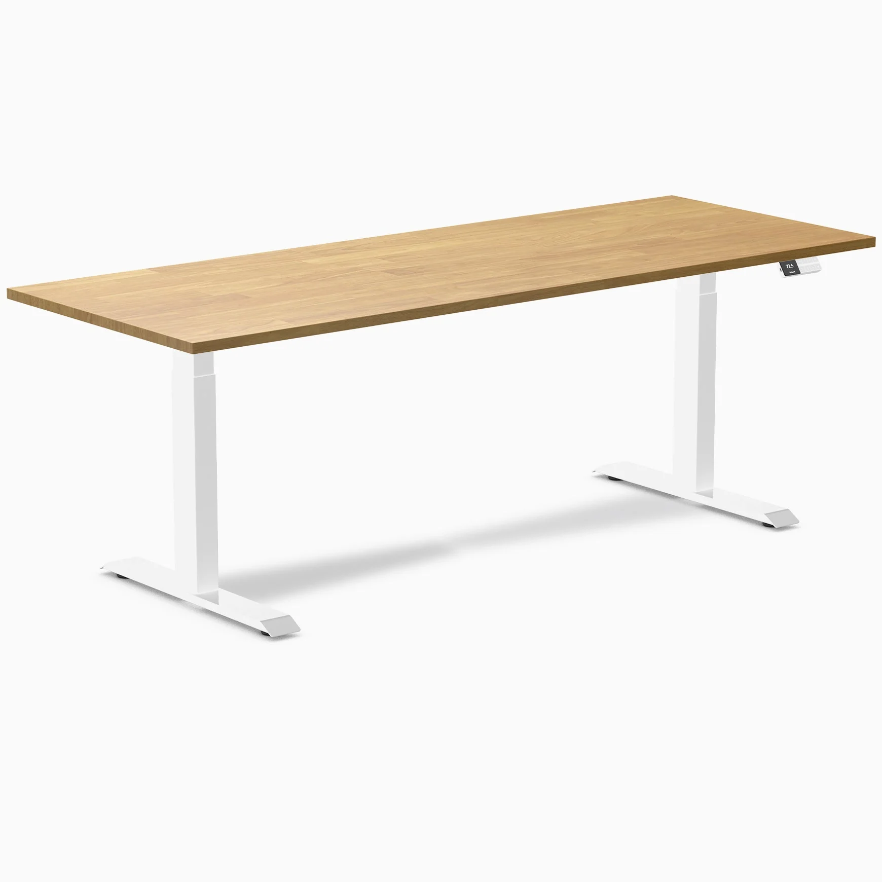 Desky Dual Rubberwood Sit Stand Desk - Image 75