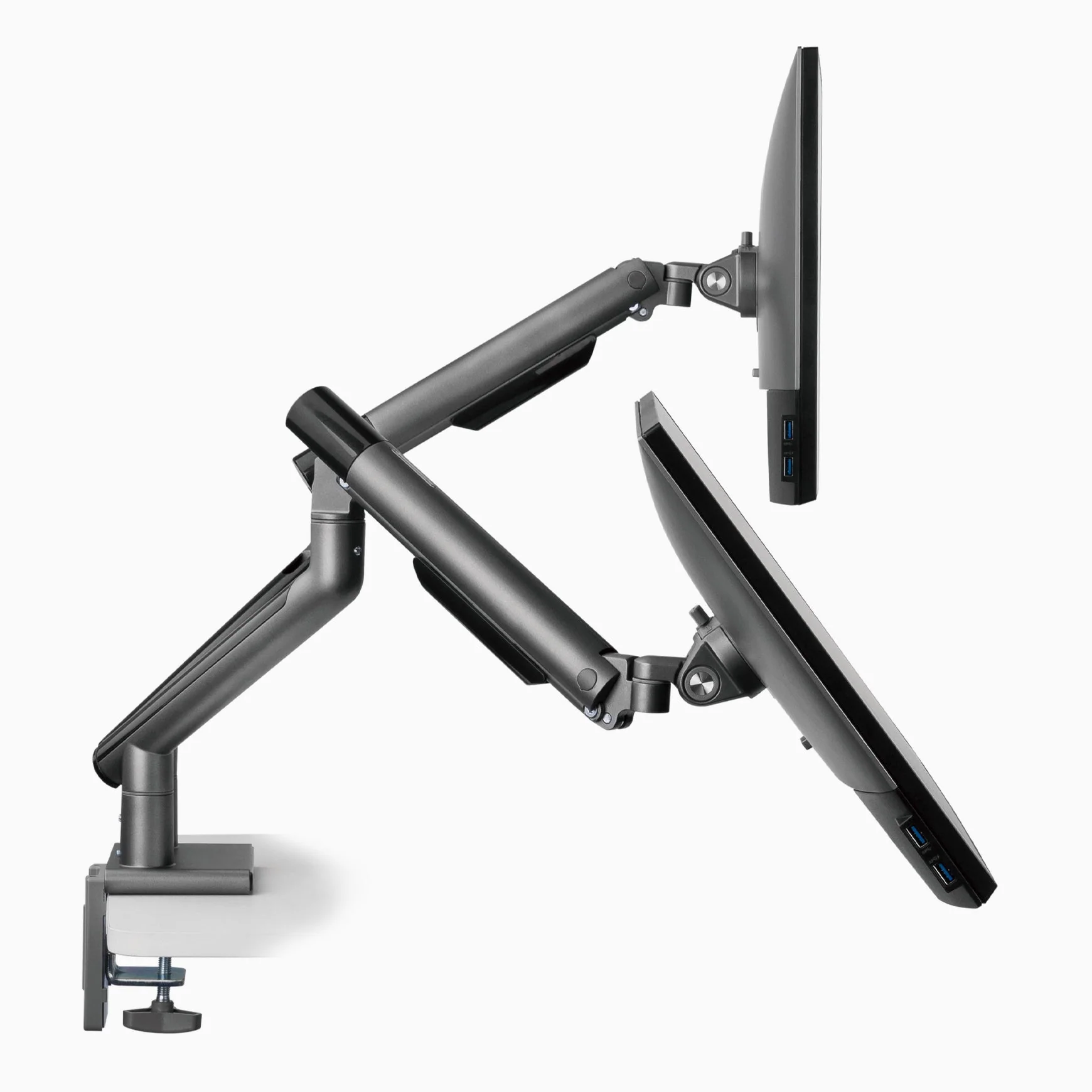 Desky Dual Slim Aluminium Monitor Arm - Image 6
