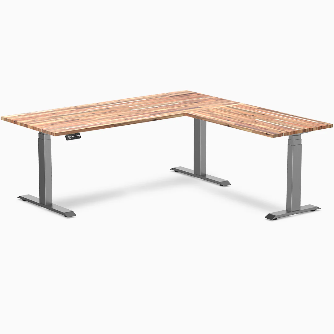 Desky Softwood L-Shape Sit Stand Desk - Image 5